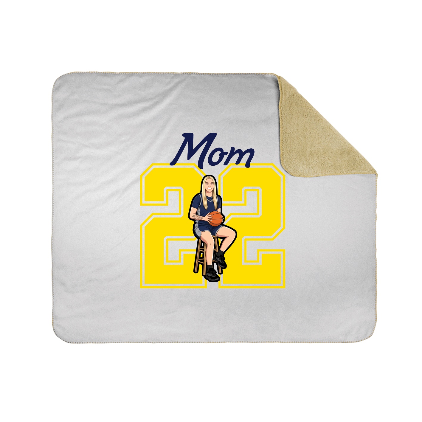 Throw Blanket — Mothers Day Shirsey in White