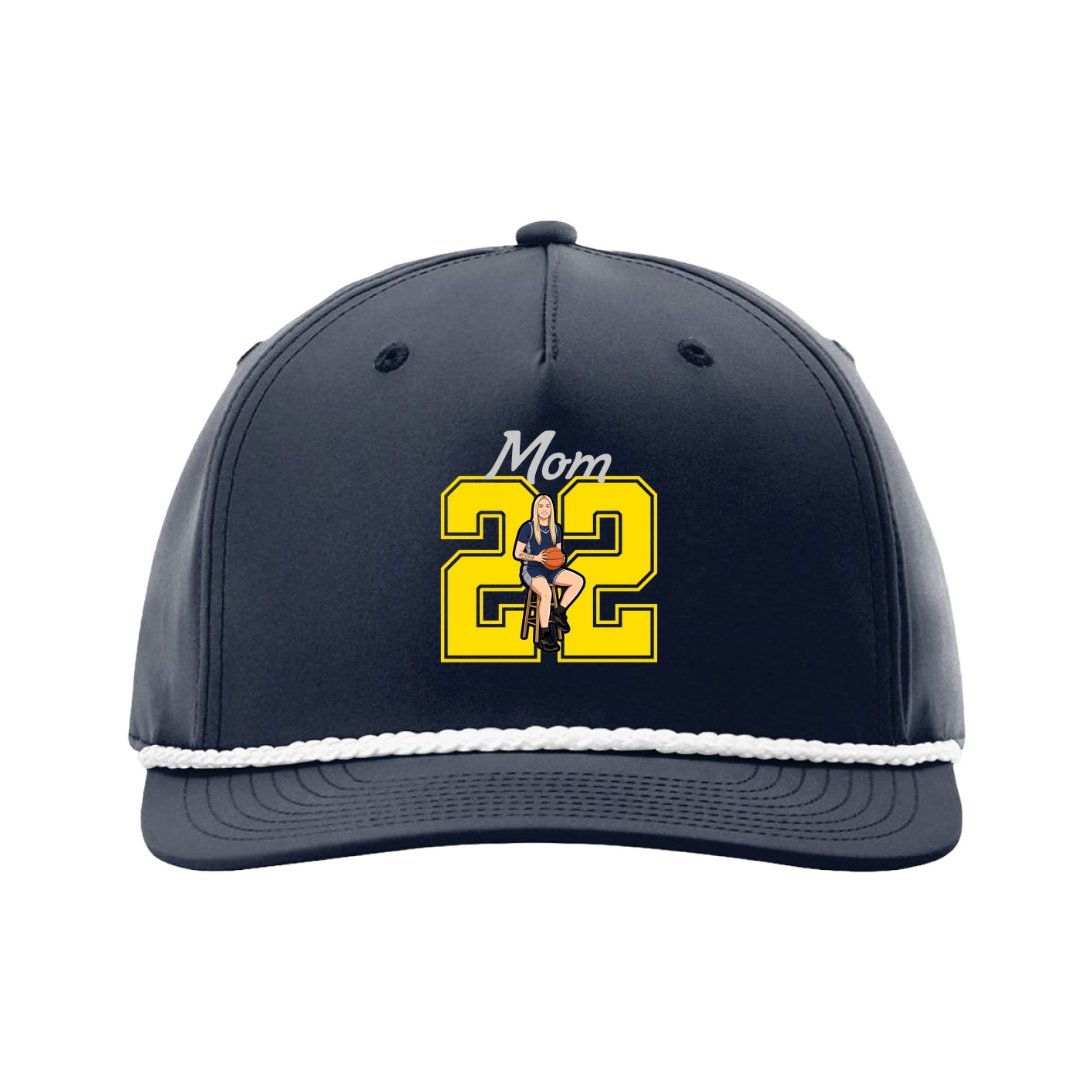 Five-Panel Classic Rope Cap — Mothers Day Shirsey in Navy