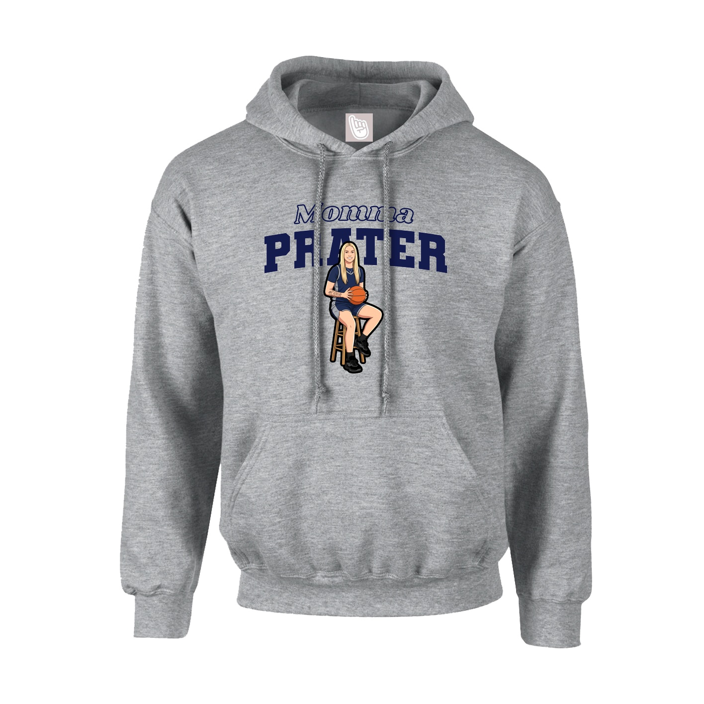 Hoodie — Mothers Day Block in Grey