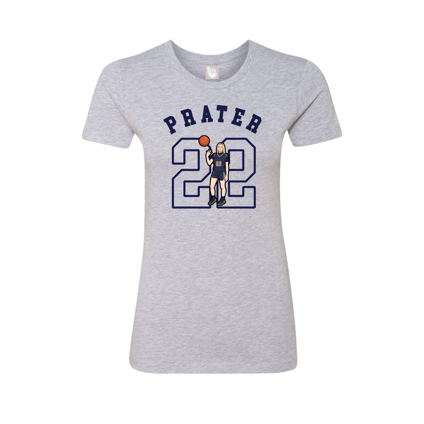 Fitted Women's Tee — Shirsey Arch in Grey