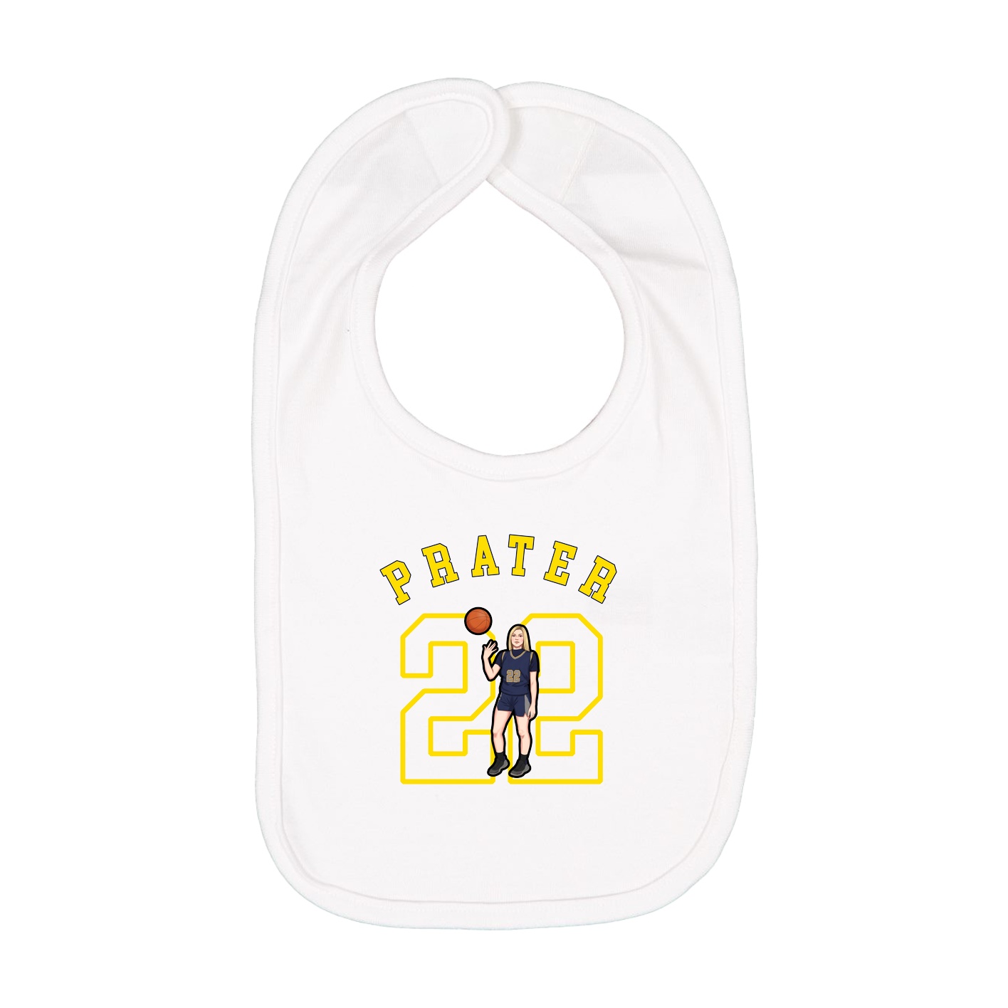 Infant Bib — Shirsey Arch in White