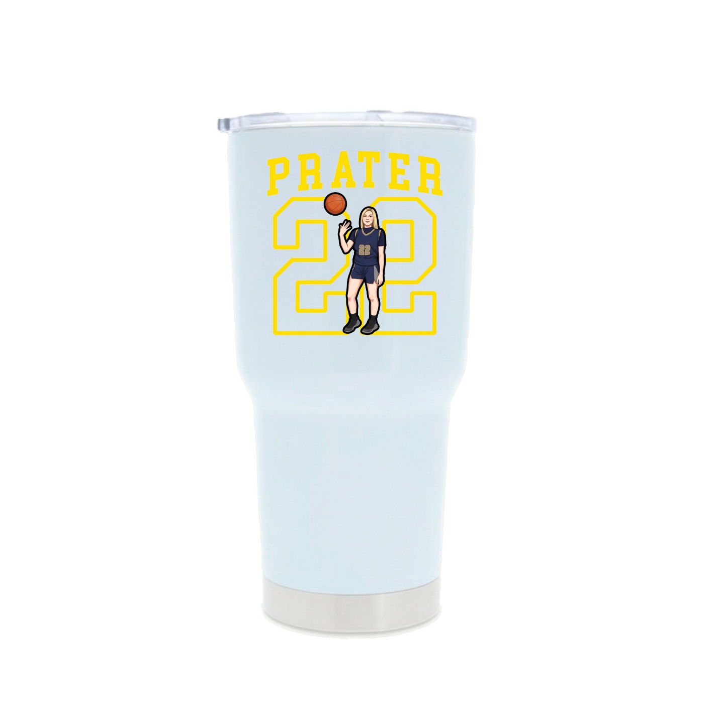 30oz Stainless Steel Tumbler — Shirsey in White