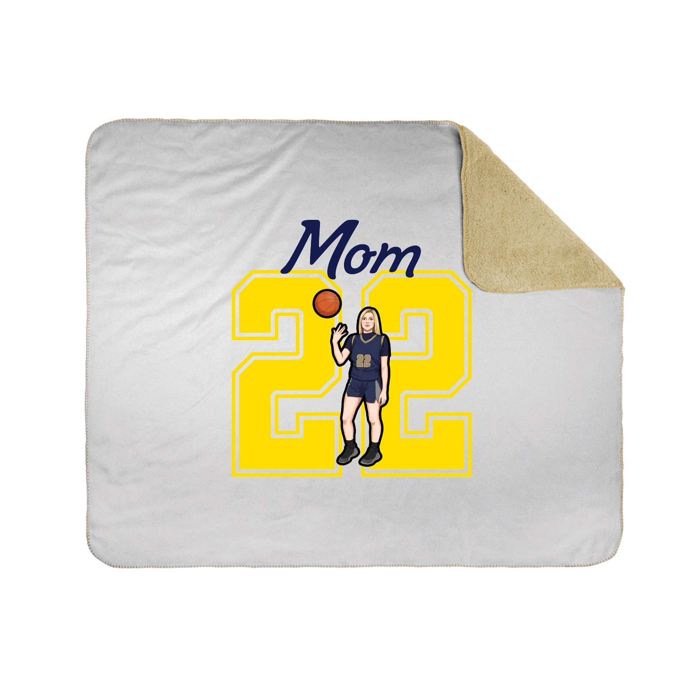 Throw Blanket — Mothers Day Shirsey in White