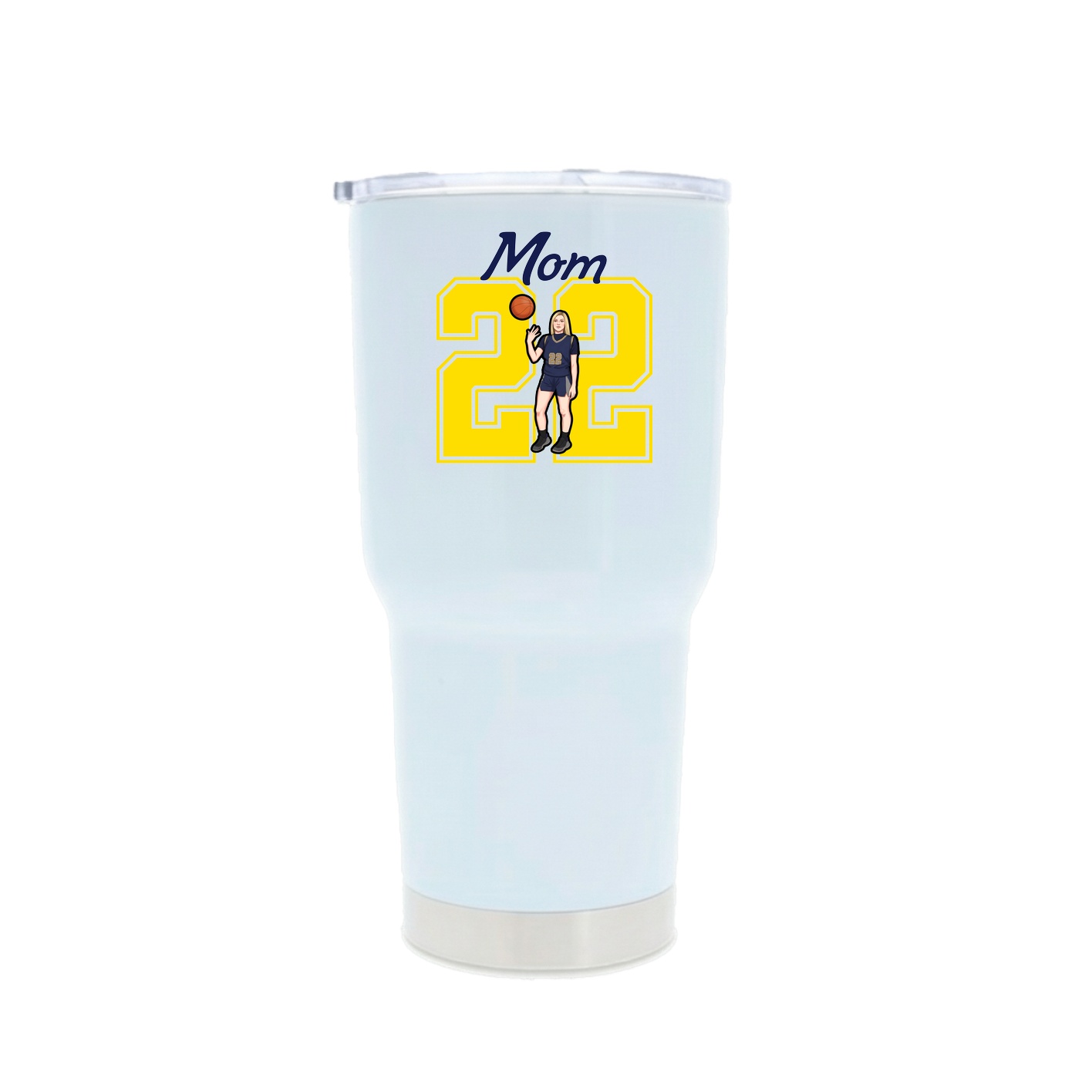 30oz Stainless Steel Tumbler — Mothers Day Shirsey in White