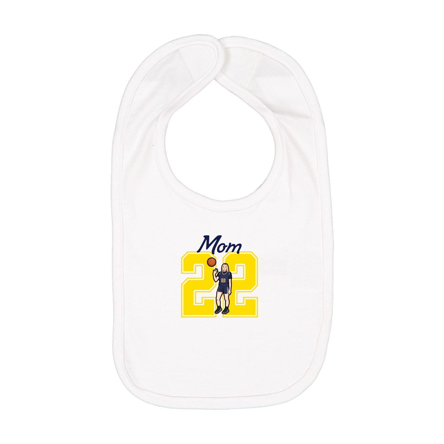 Infant Bib — Mothers Day Shirsey in White