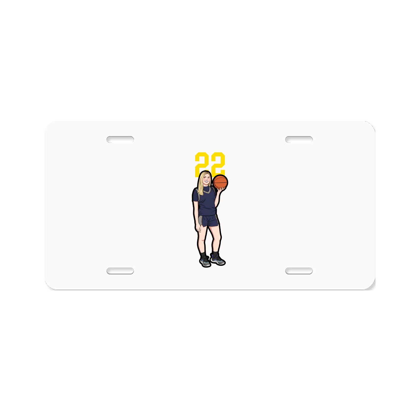 License Plate — Number Top in Classic