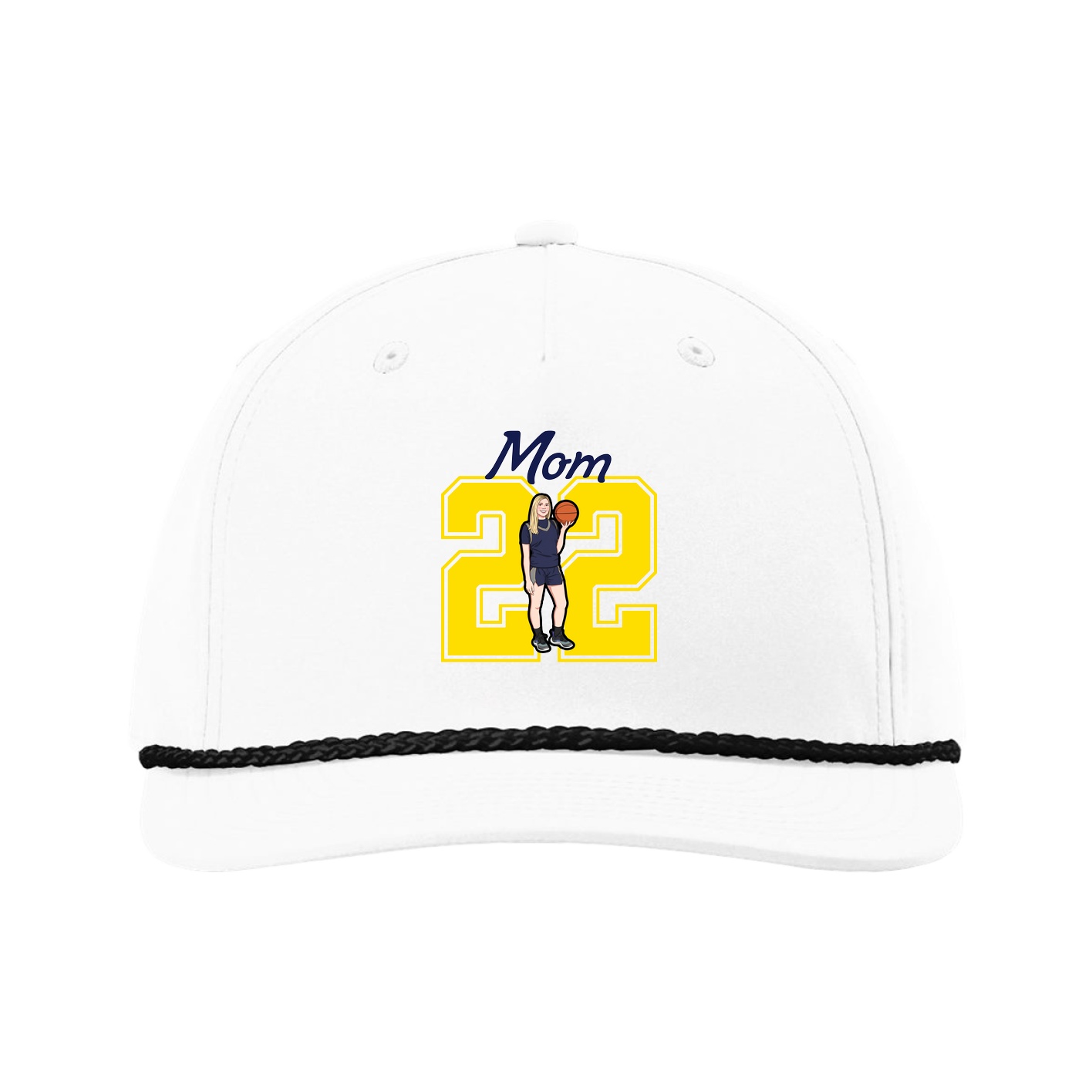 Five-Panel Classic Rope Cap — Mothers Day Shirsey in White