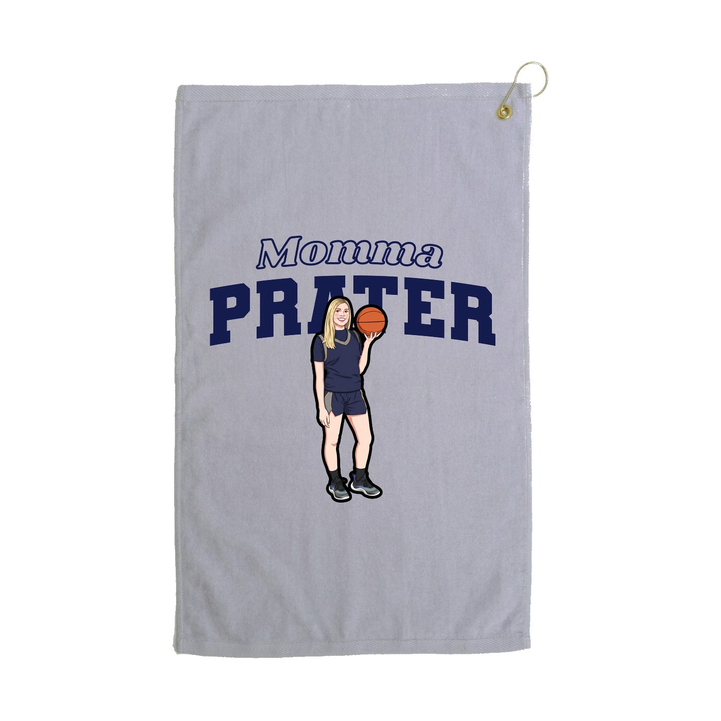 Golf Towel — Mothers Day Block in Grey