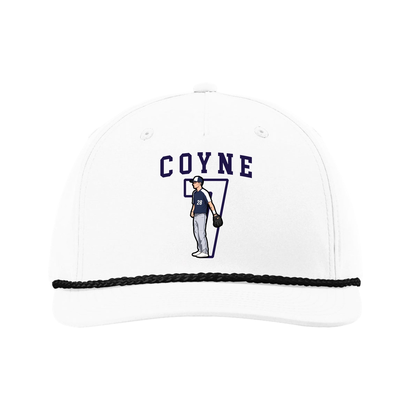 Five-Panel Classic Rope Cap — Shirsey in White