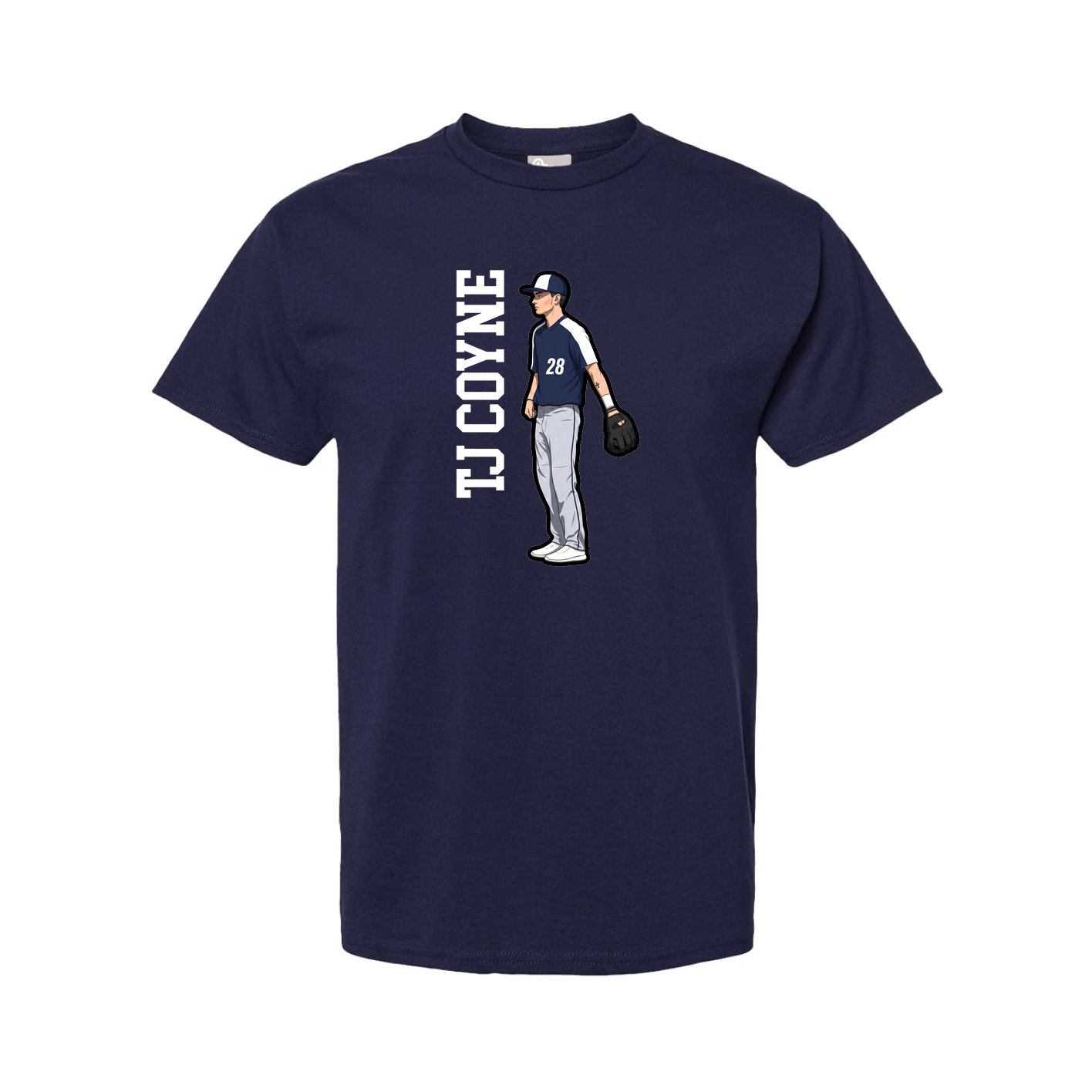 Tee — Name Vertical in Navy