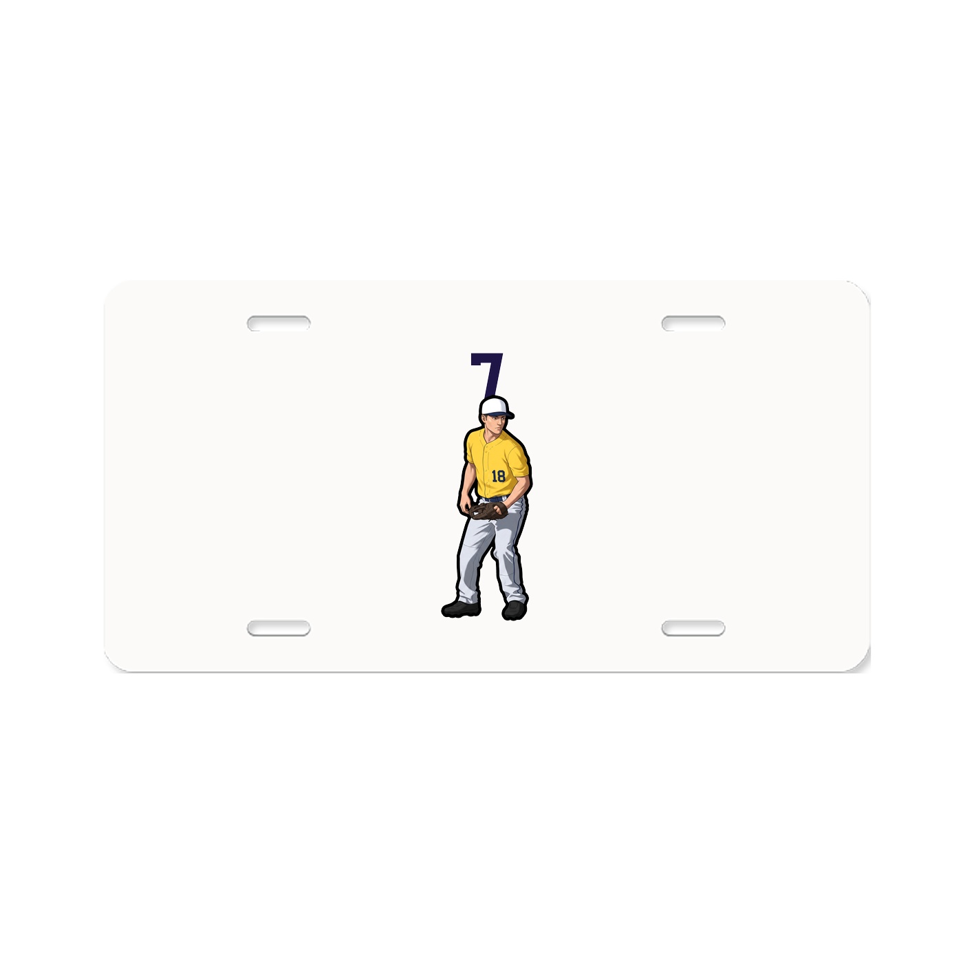 License Plate — Number Top in Classic