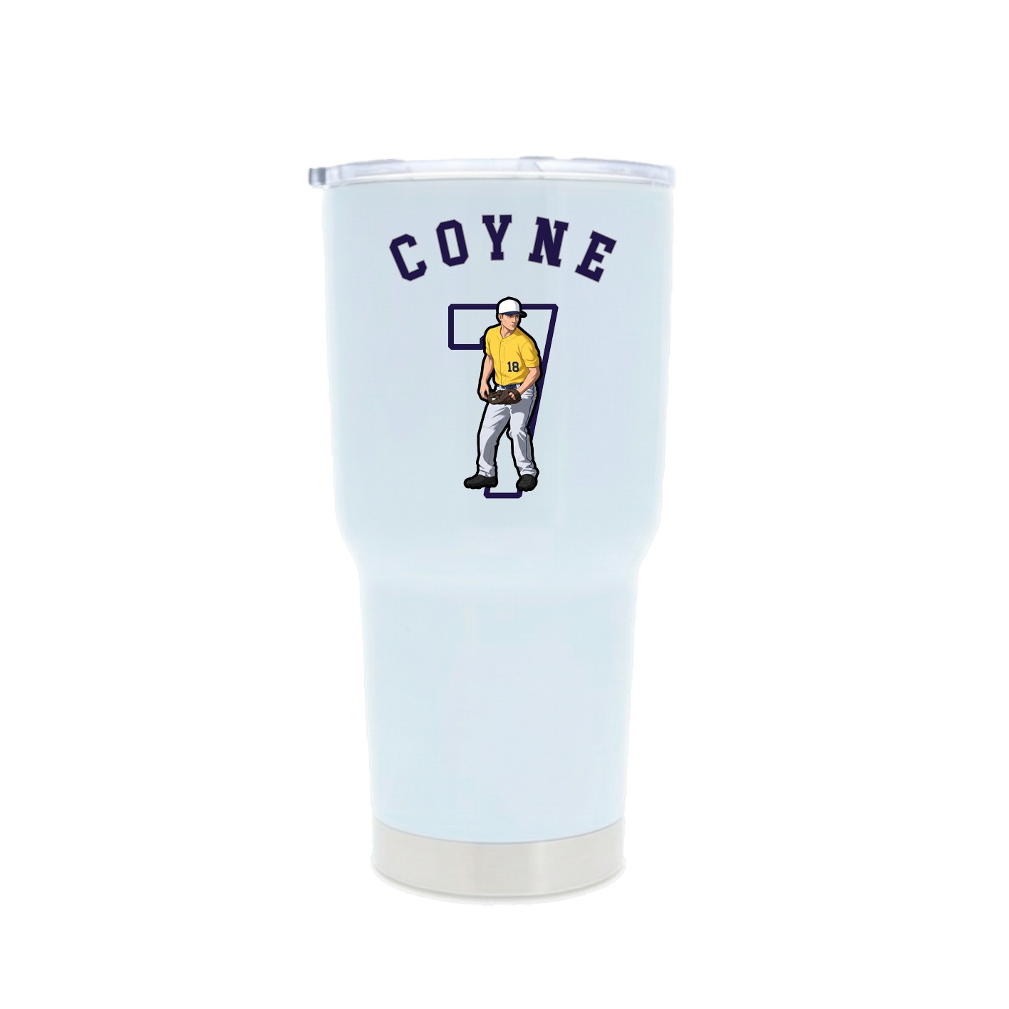 30oz Stainless Steel Tumbler — Shirsey Arch in White
