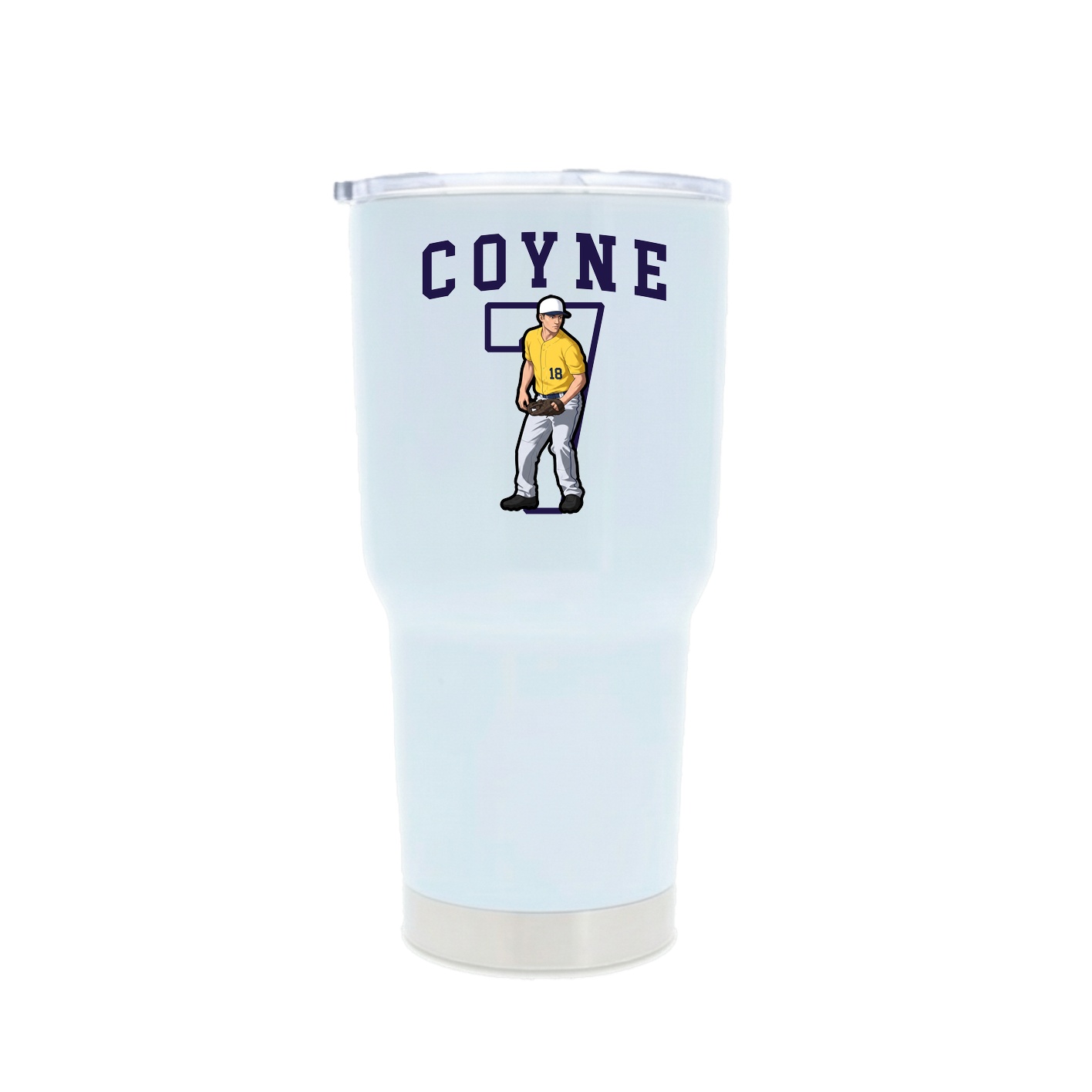 30oz Stainless Steel Tumbler — Shirsey in White
