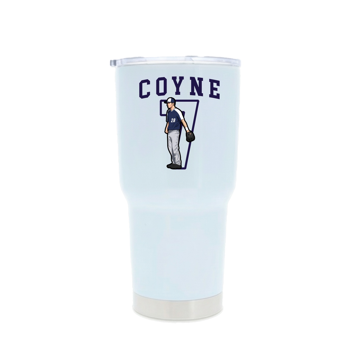 30oz Stainless Steel Tumbler — Shirsey in White