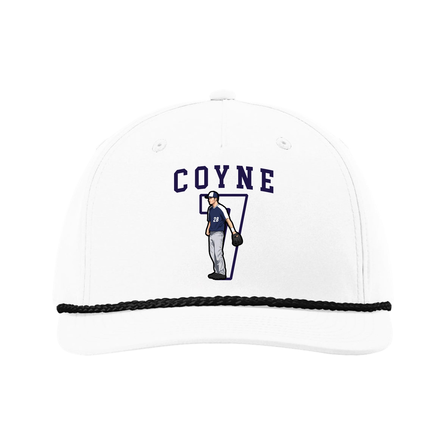 Five-Panel Classic Rope Cap — Shirsey in White