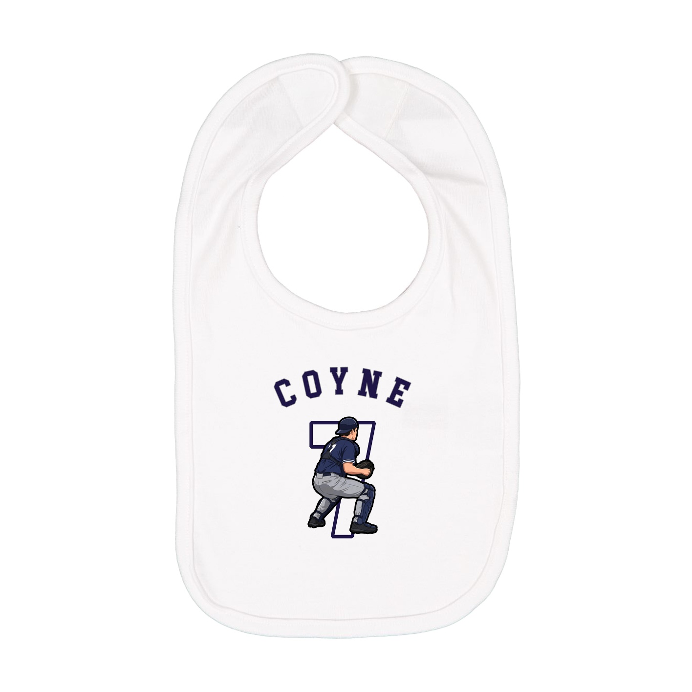 Infant Bib — Shirsey Arch in White