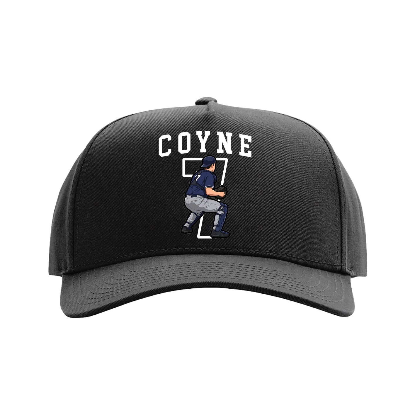 Full Fabric Five-Panel Champ Cap — Shirsey in Black