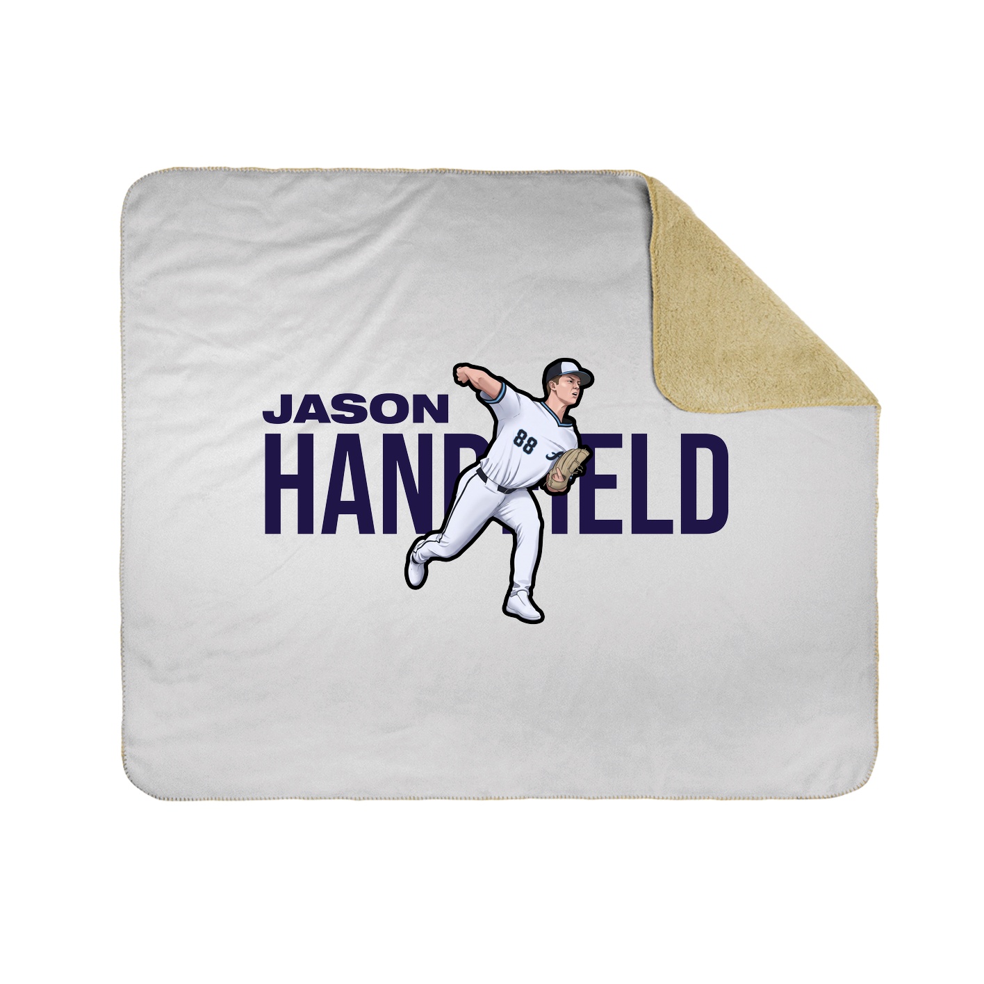 Throw Blanket — Player Name in White