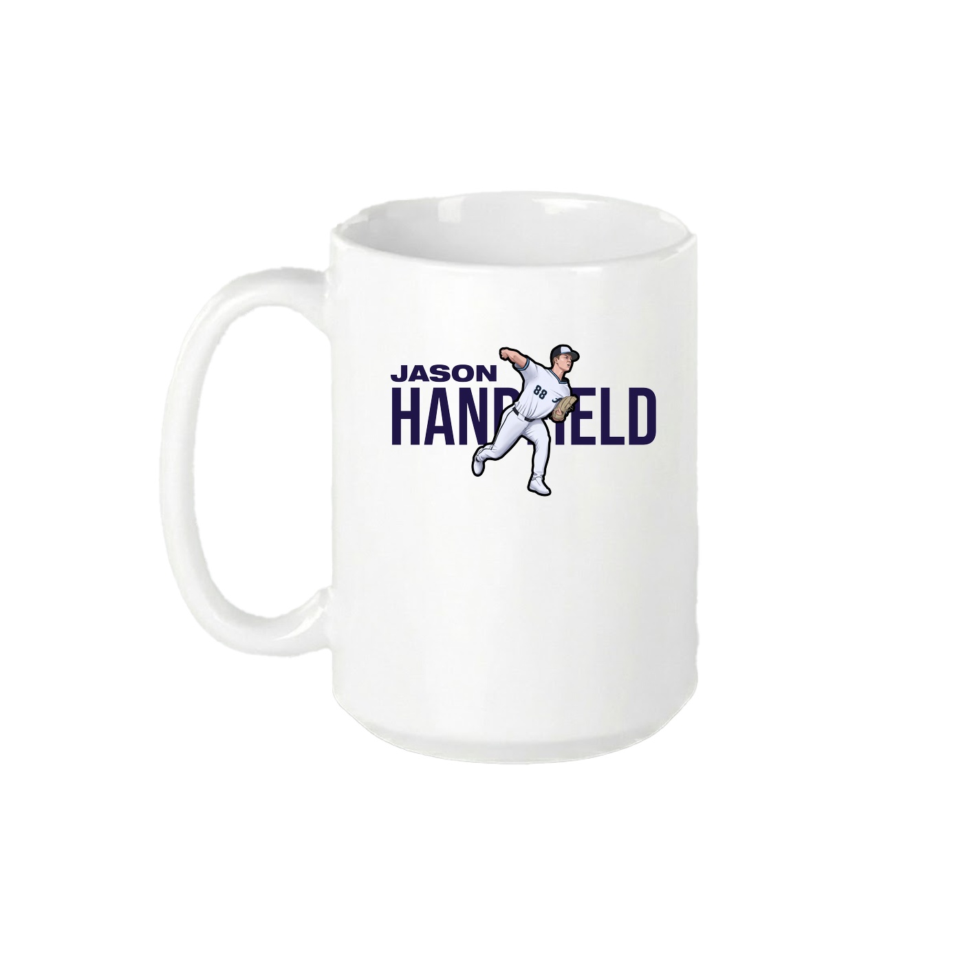 15oz Coffee Mug — Player Name in White