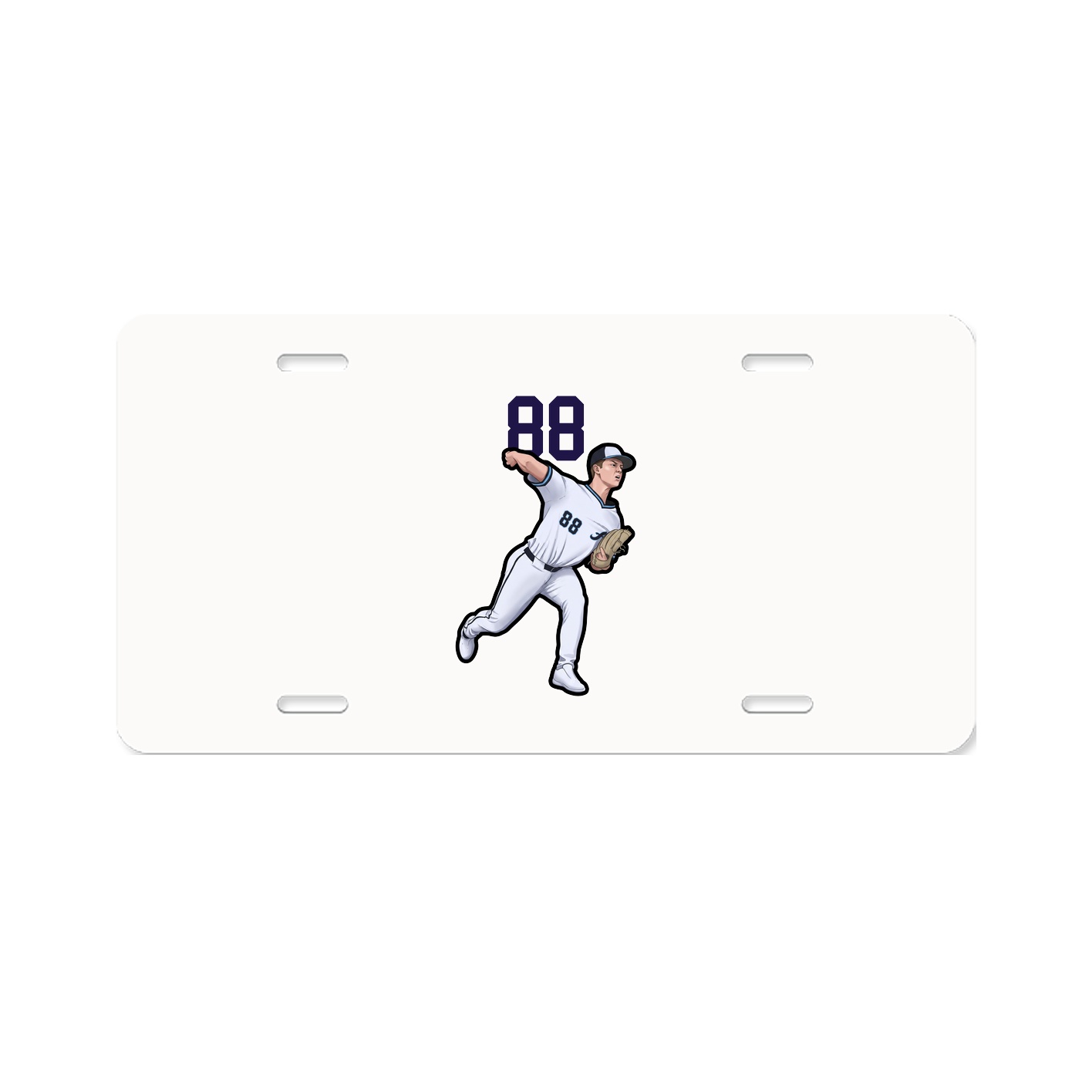 License Plate — Number Top in Classic