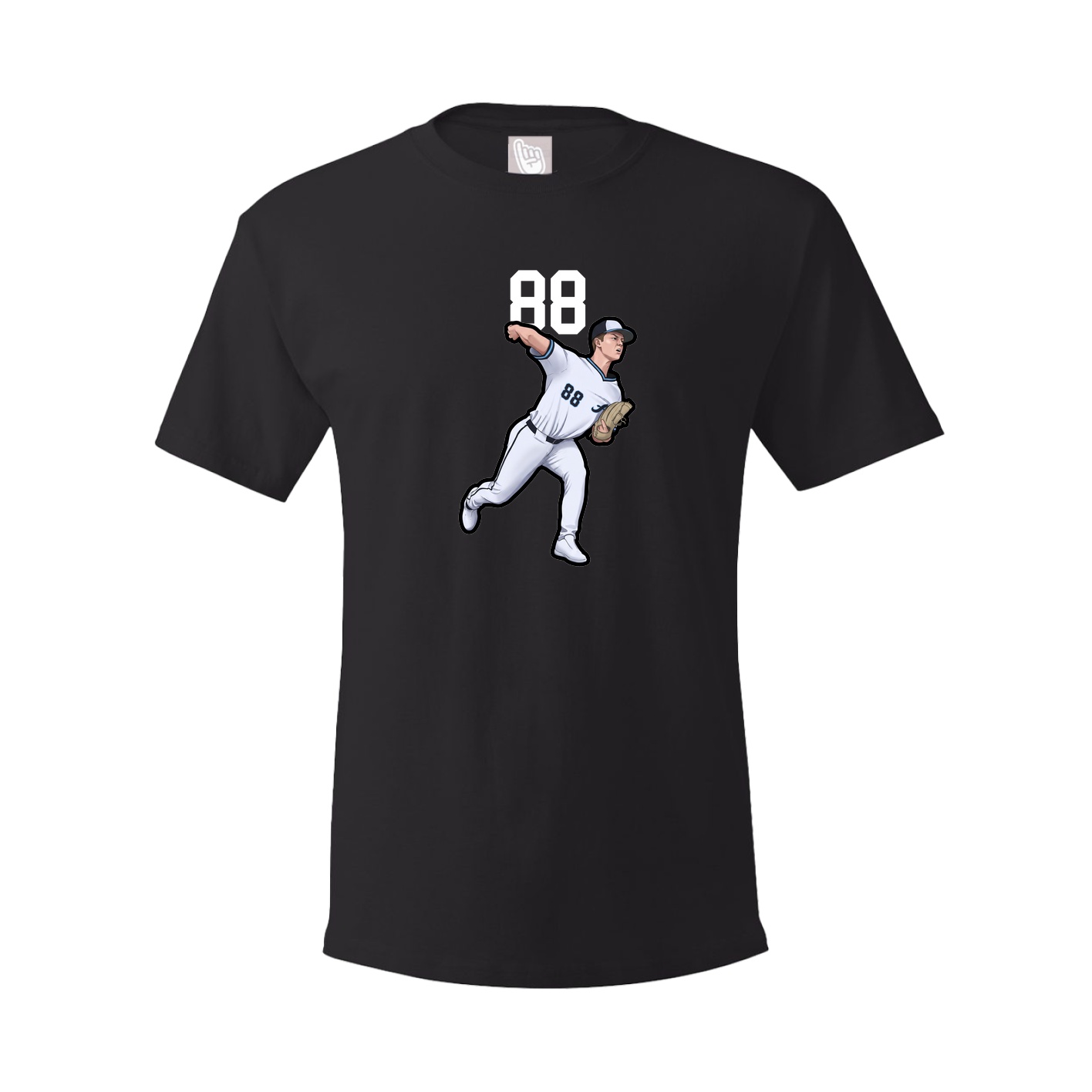 Youth Tee — Number Top in Black