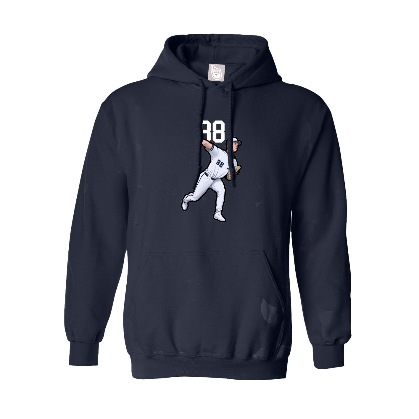 Youth Hoodie — Number Top in Navy