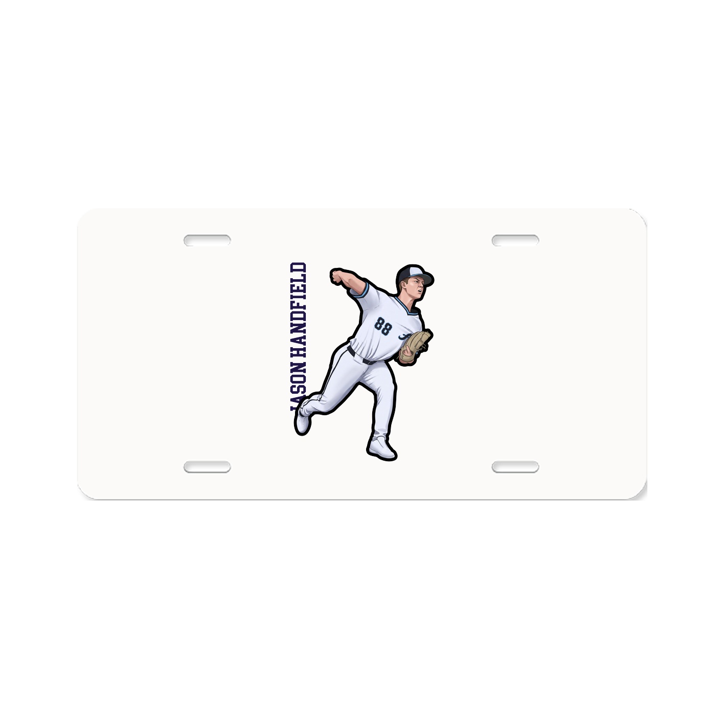 License Plate — Name Vertical in Classic
