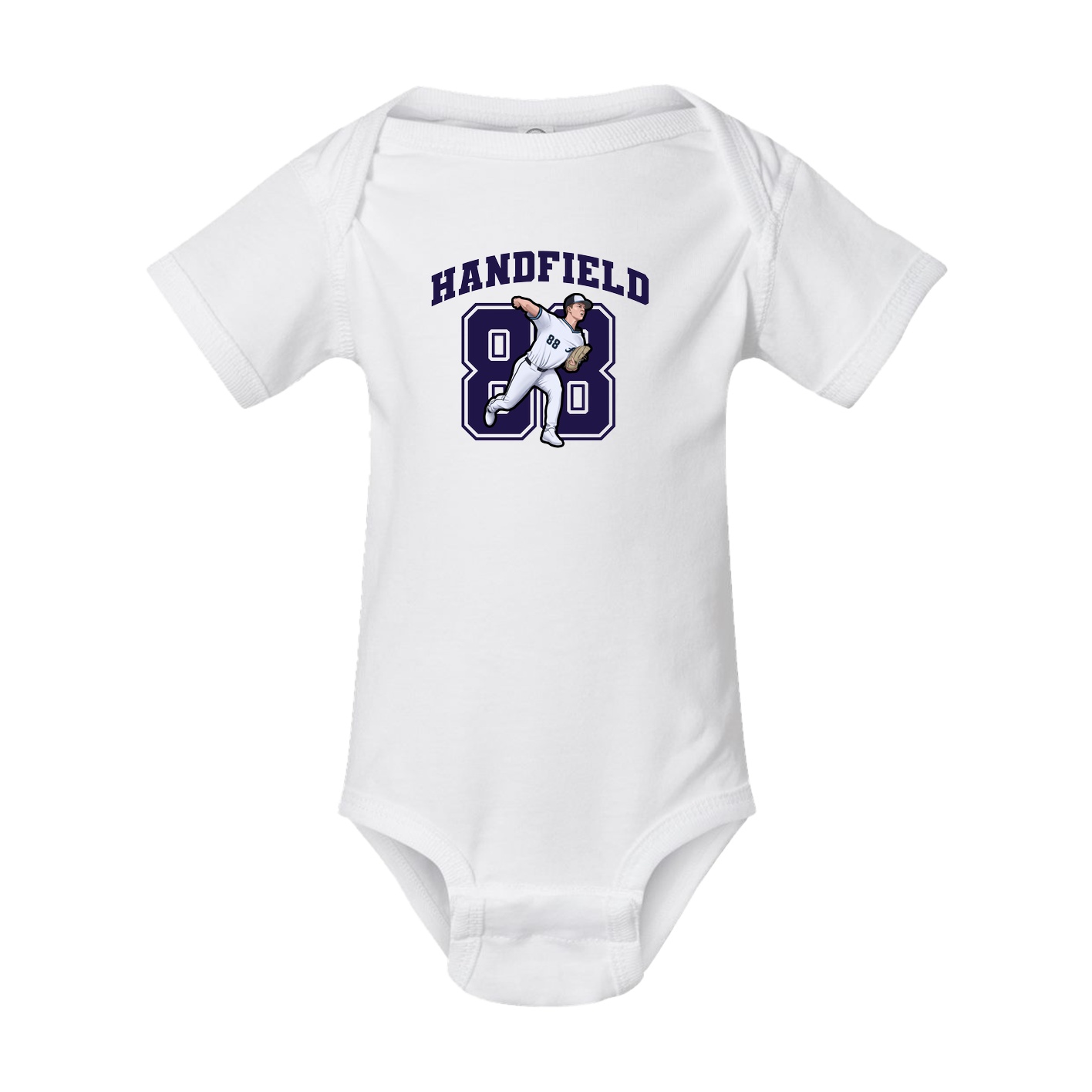 Baby Onesie — Number in White