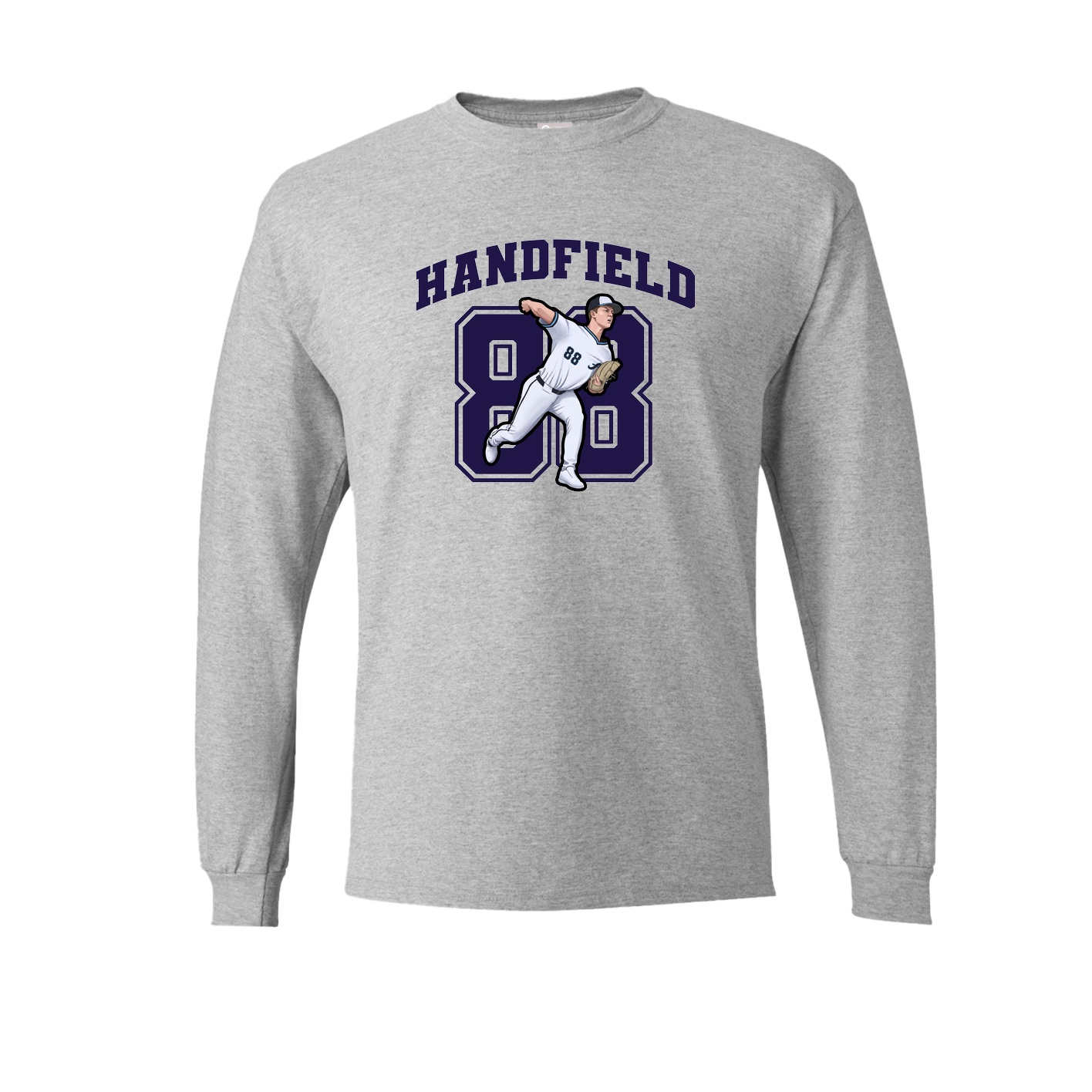 Long Sleeve Tee — Number in Grey