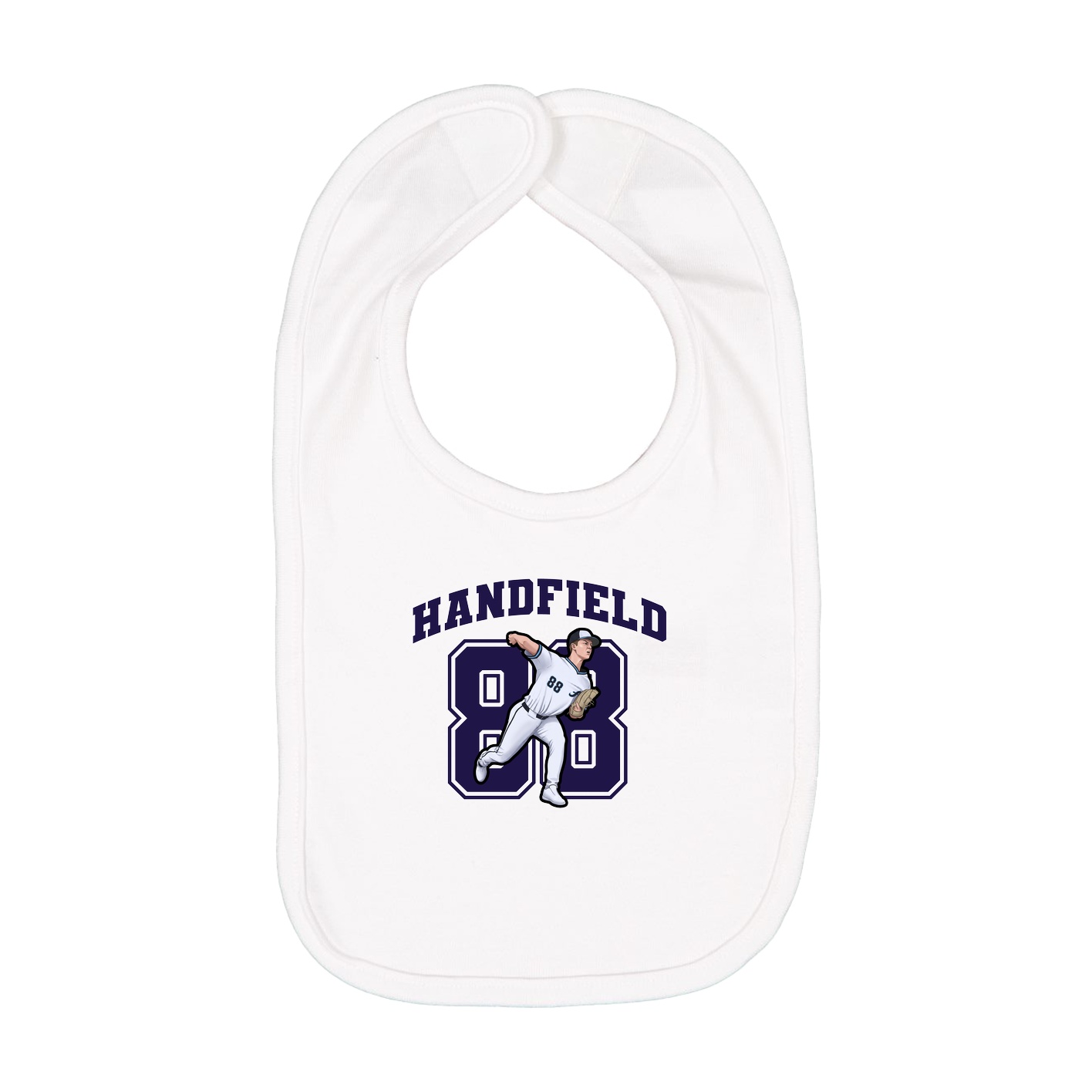 Infant Bib — Number in White