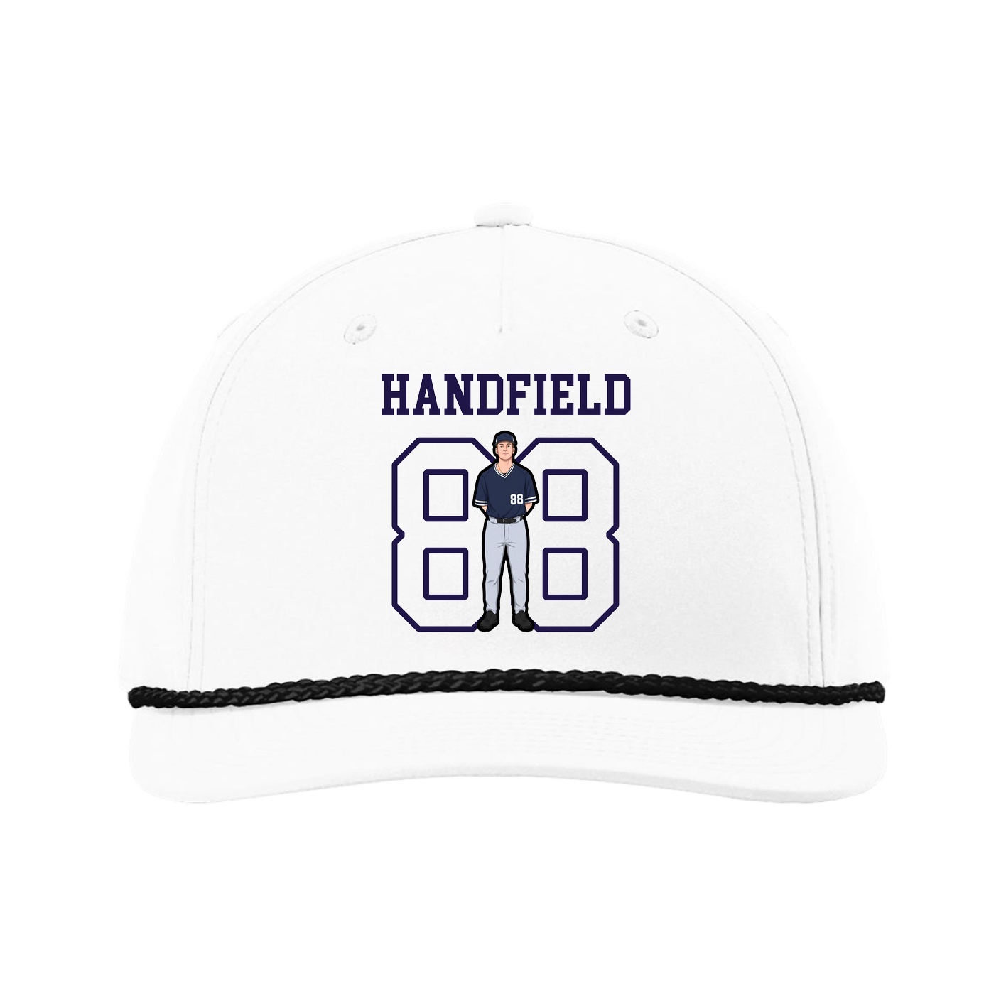 Five-Panel Classic Rope Cap — Shirsey in White