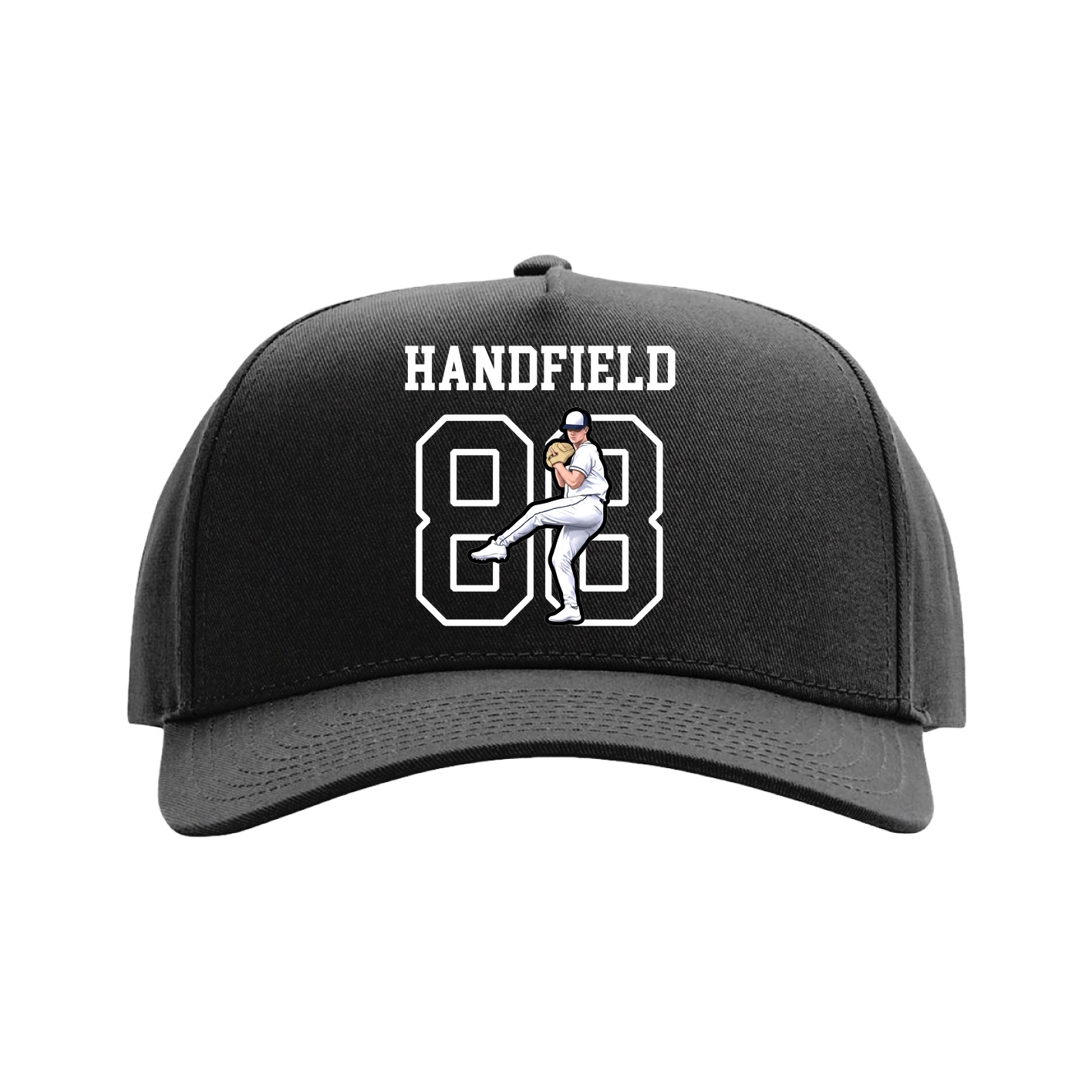 Full Fabric Five-Panel Champ Cap — Shirsey in Black