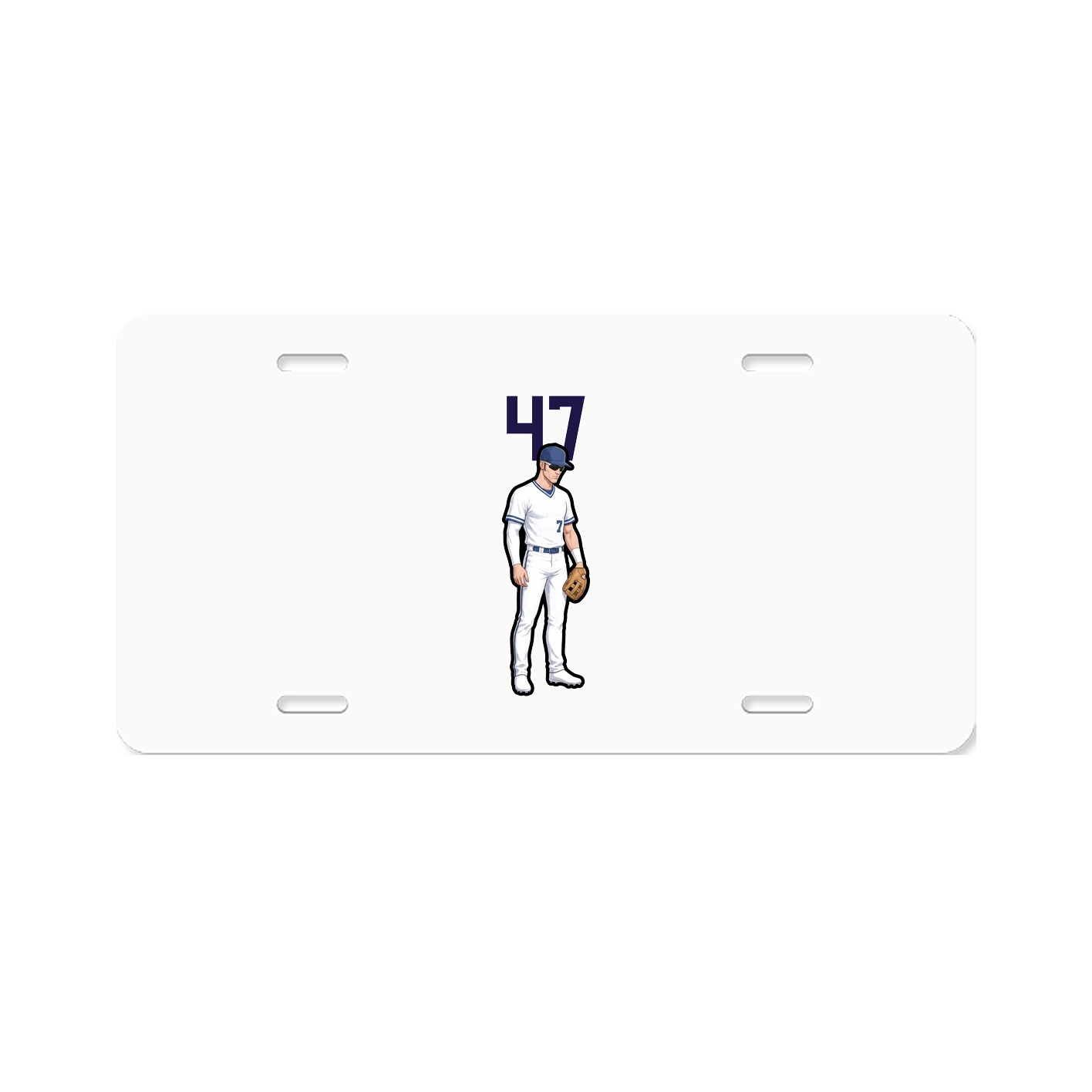 License Plate — Number Top in Classic