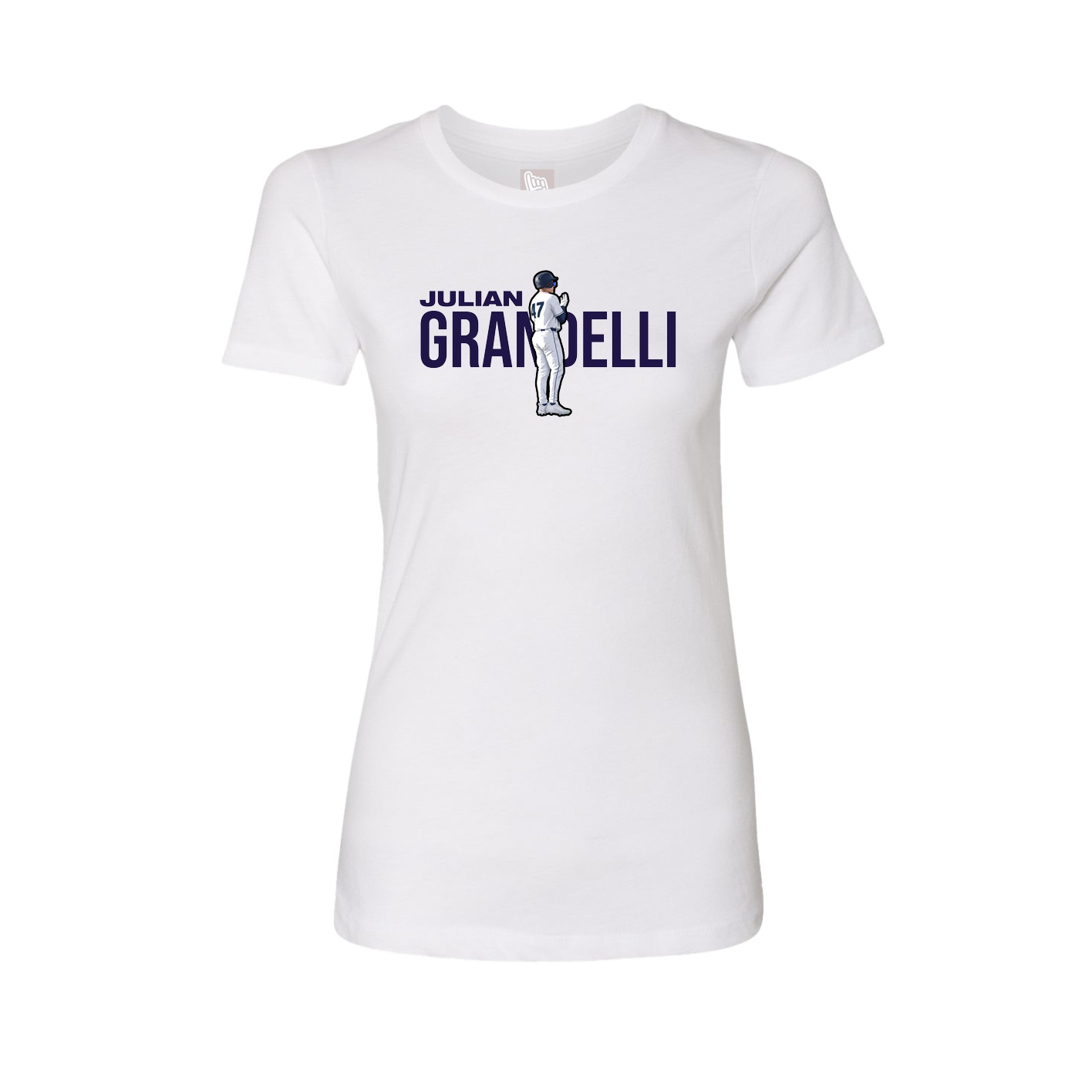 Fitted Women's Tee — Player Name in White