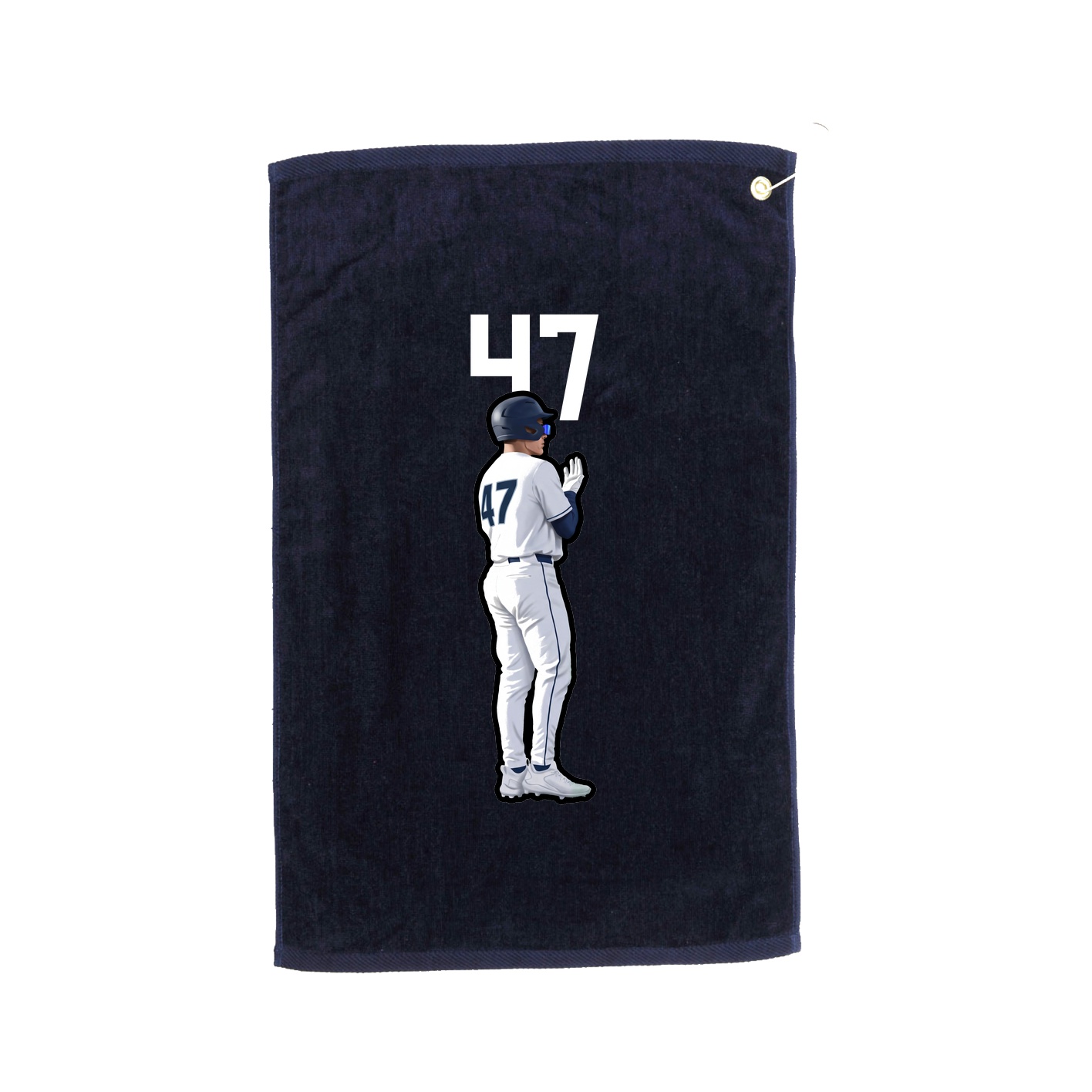Golf Towel — Number Top in Navy