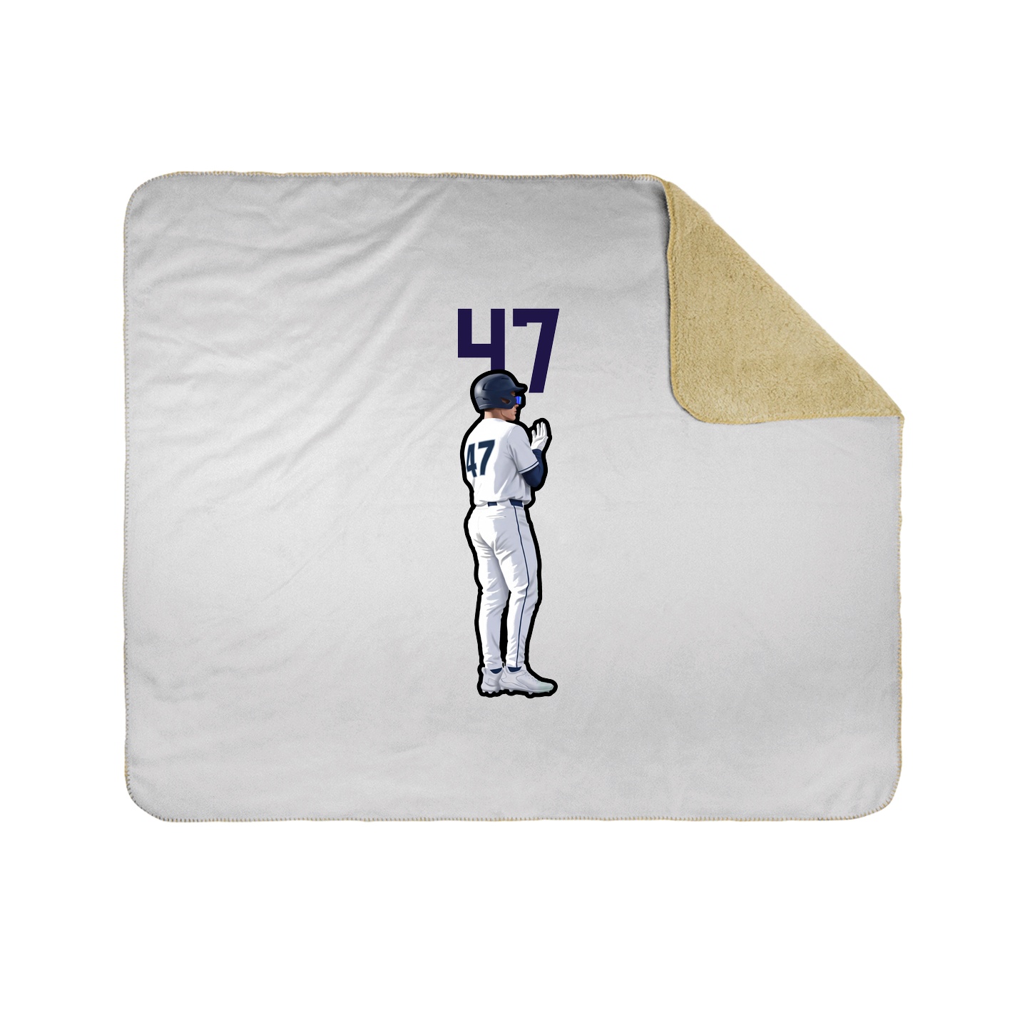 Throw Blanket — Number Top in White