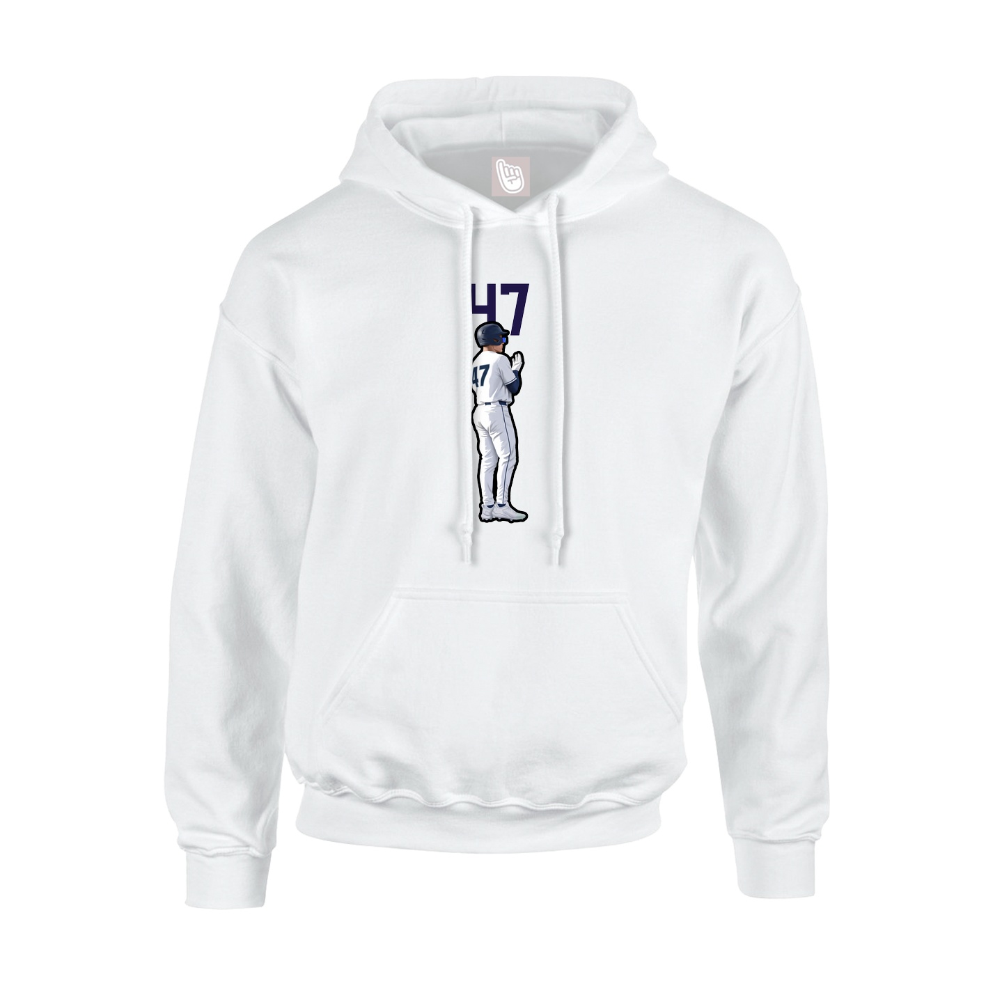 Hoodie — Number Top in White