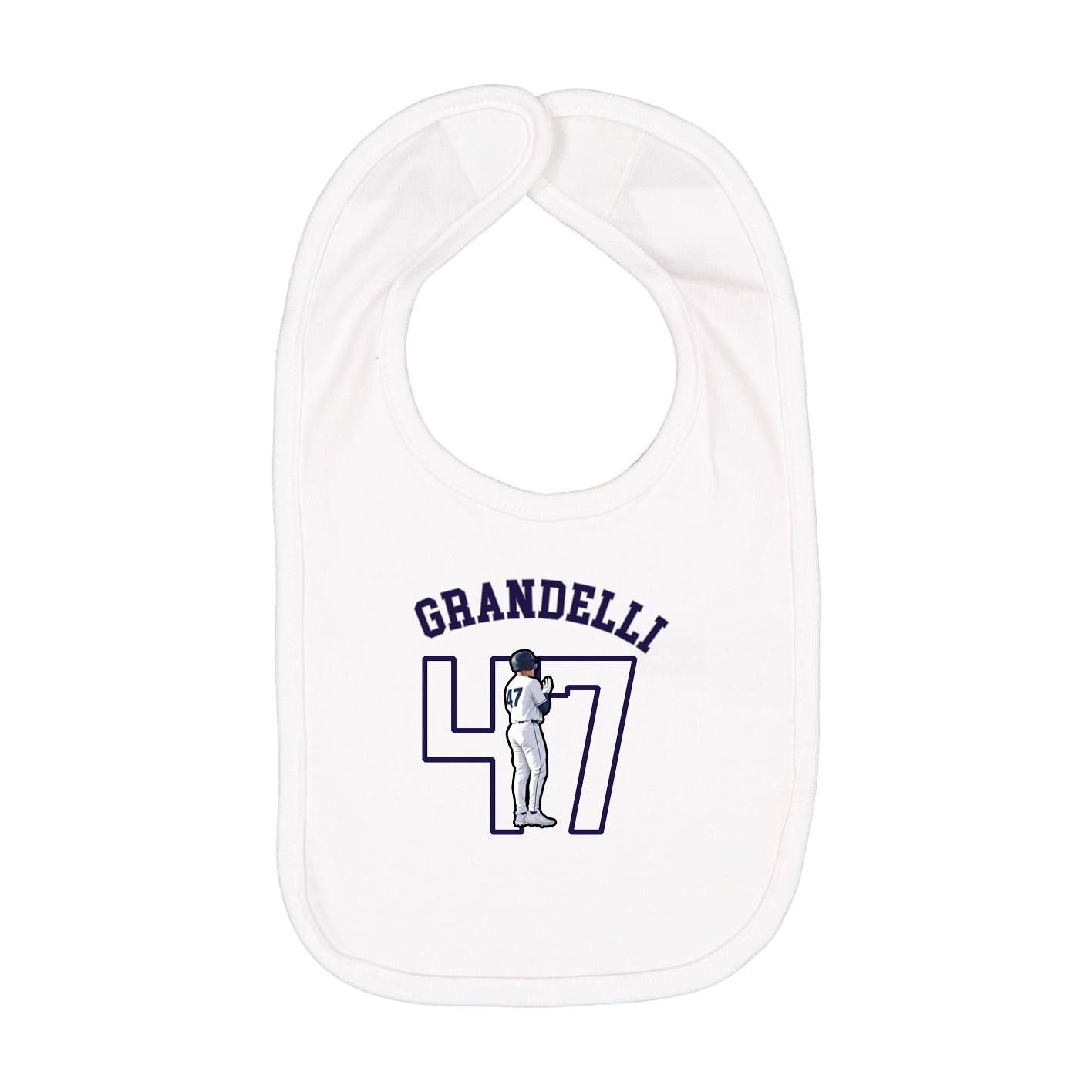 Infant Bib — Shirsey Arch in White