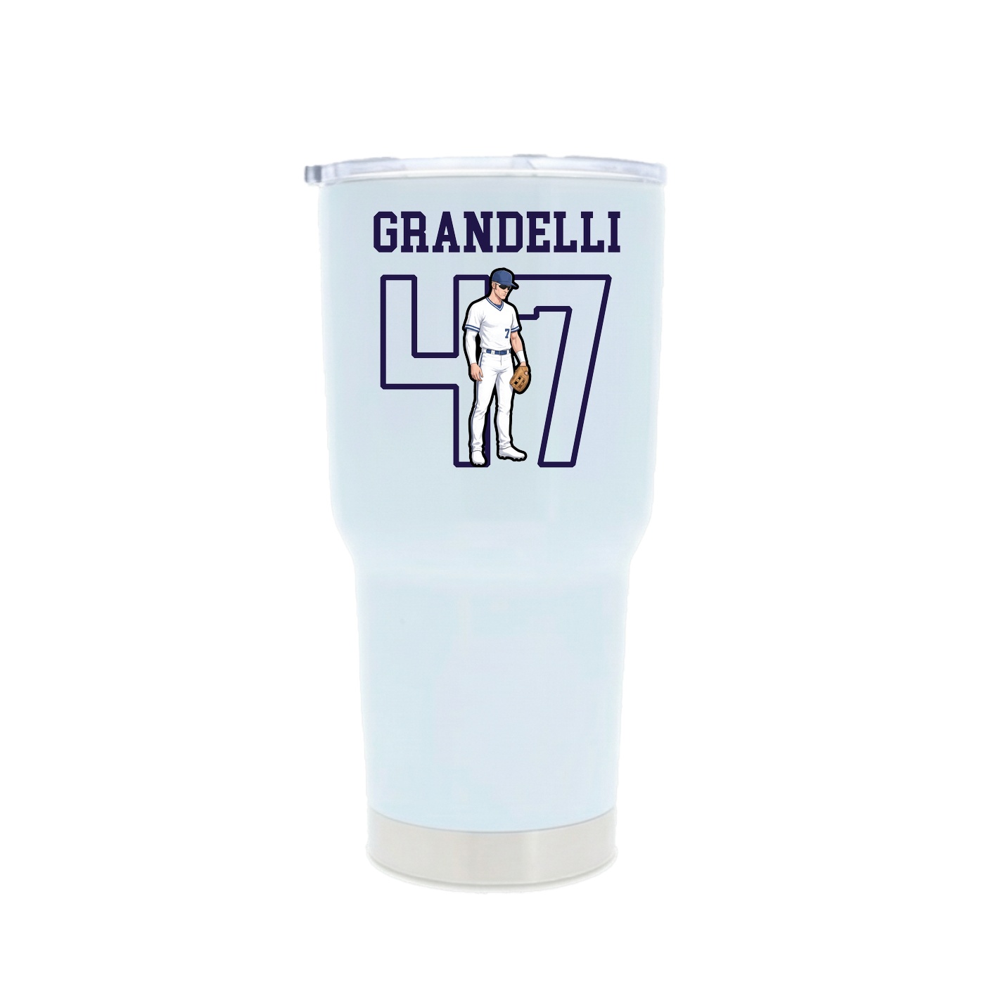 30oz Stainless Steel Tumbler — Shirsey in White