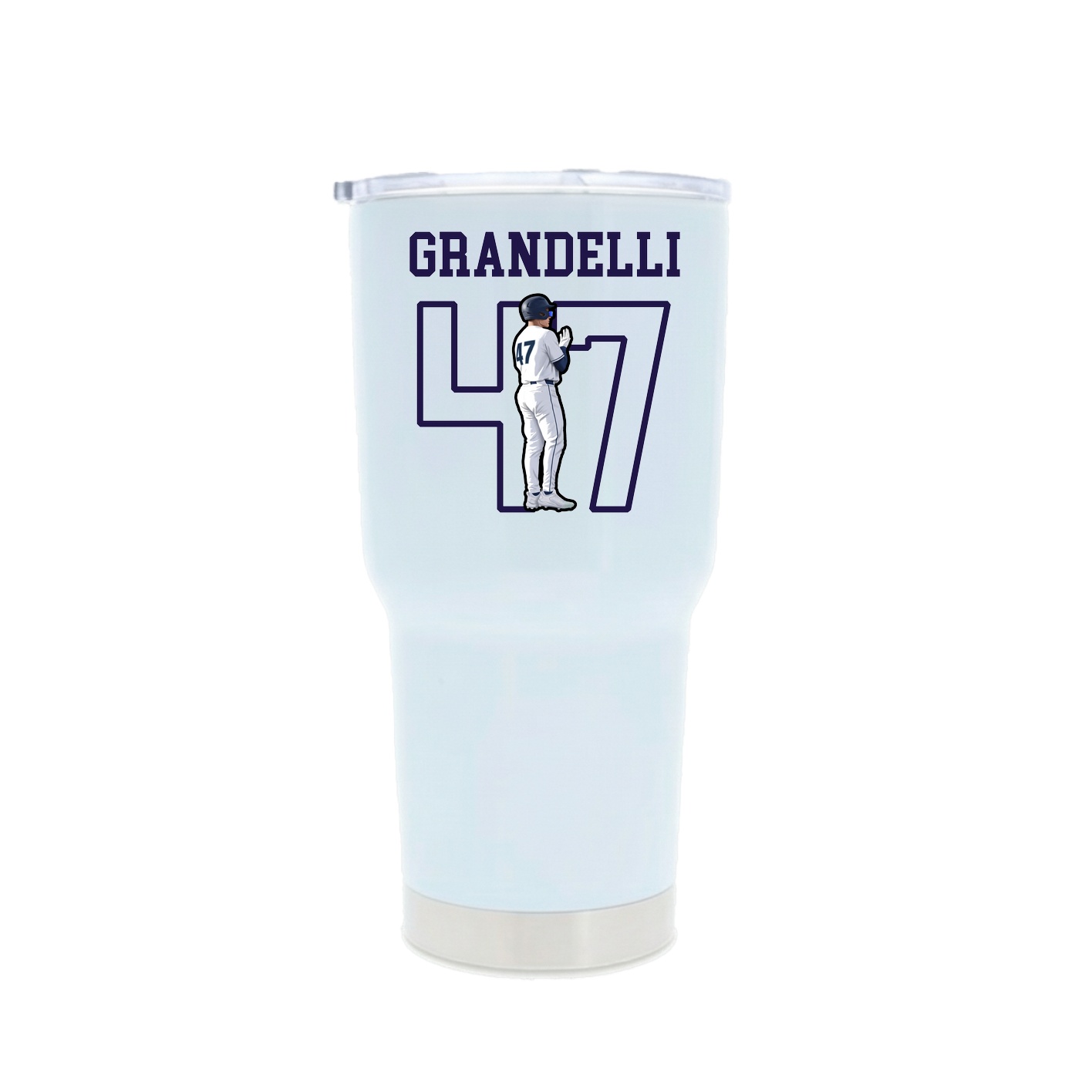 30oz Stainless Steel Tumbler — Shirsey in White