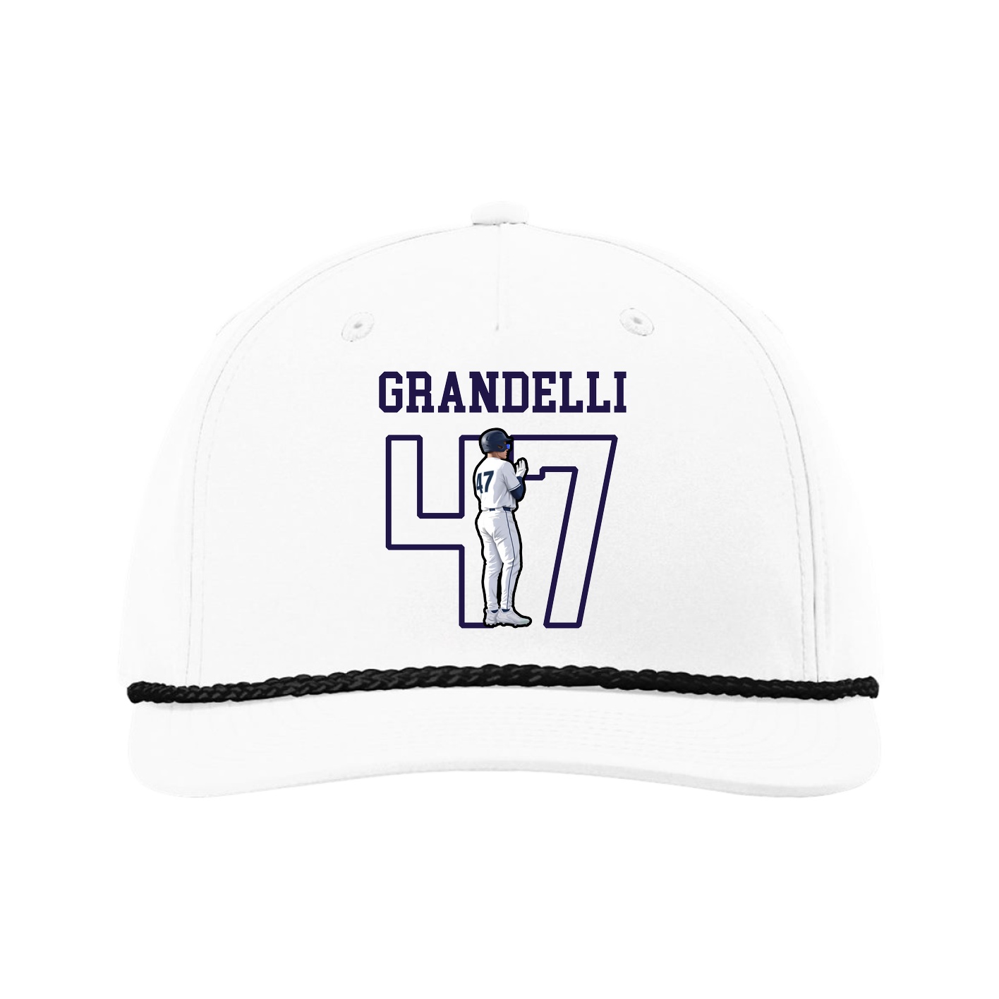 Five-Panel Classic Rope Cap — Shirsey in White