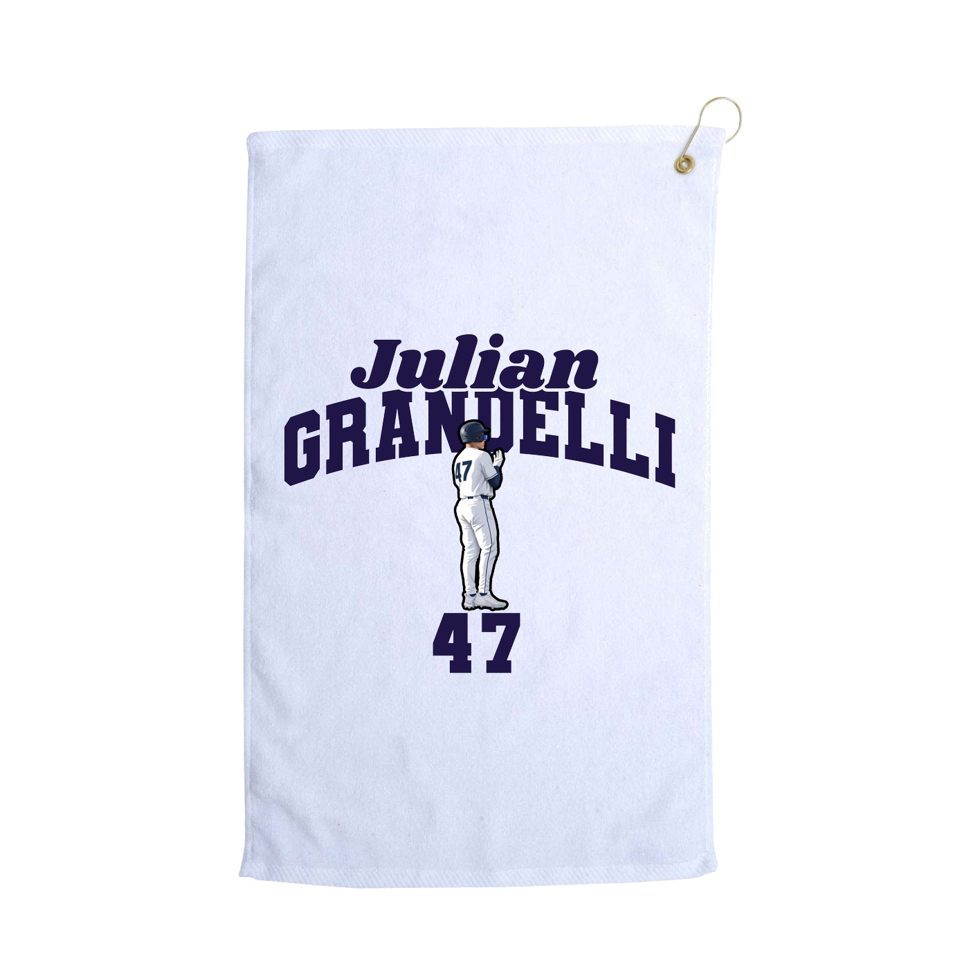 Golf Towel — Signature Arch in White