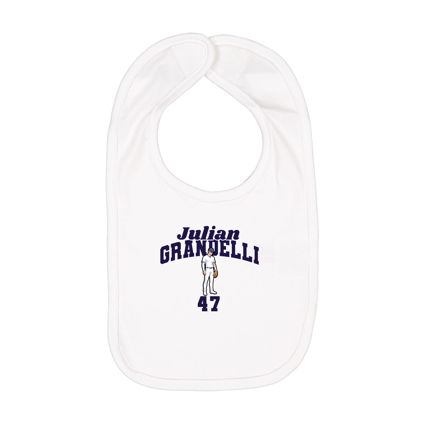 Infant Bib — Signature Arch in White