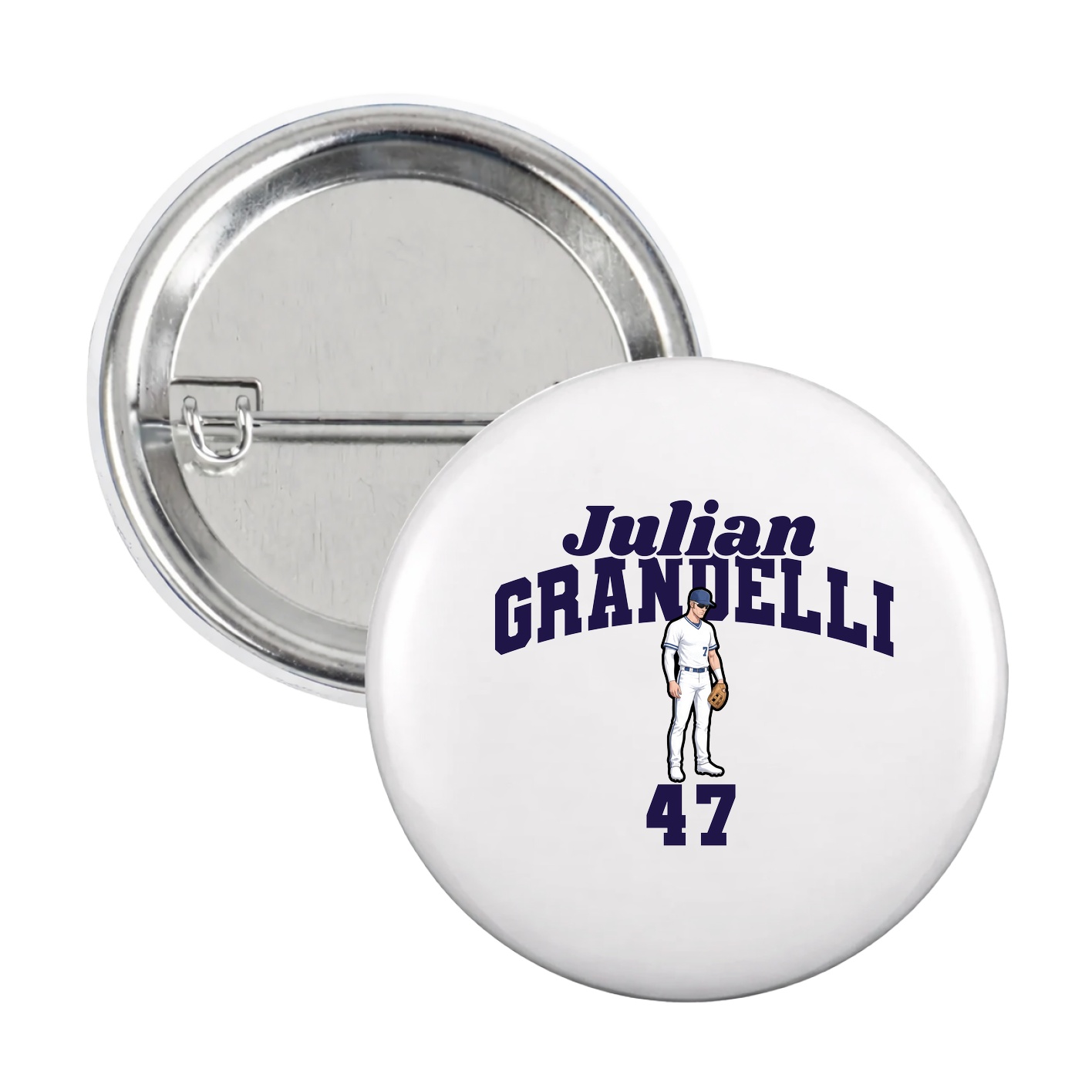 Game Day Button — Signature Arch in White