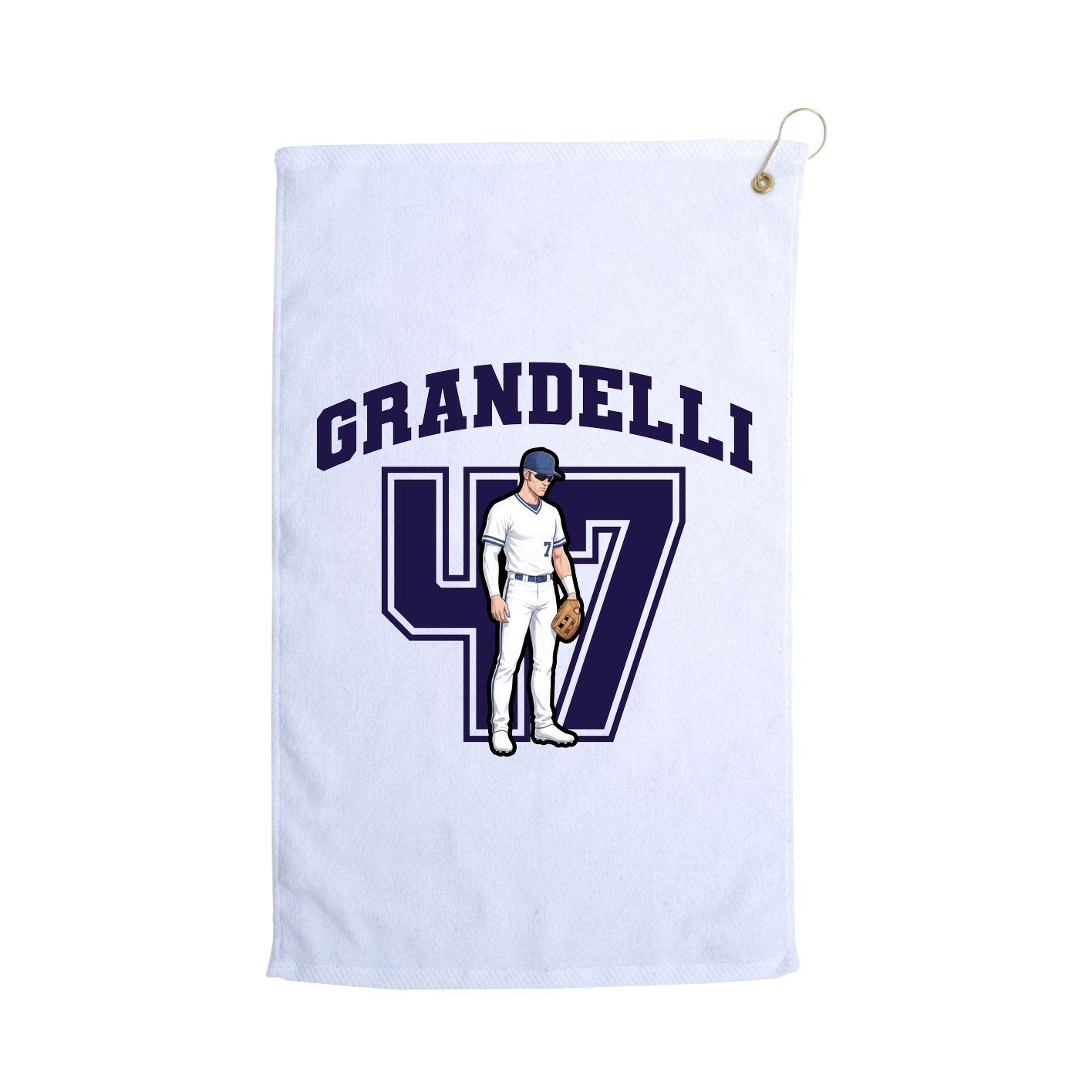 Golf Towel — Number in White