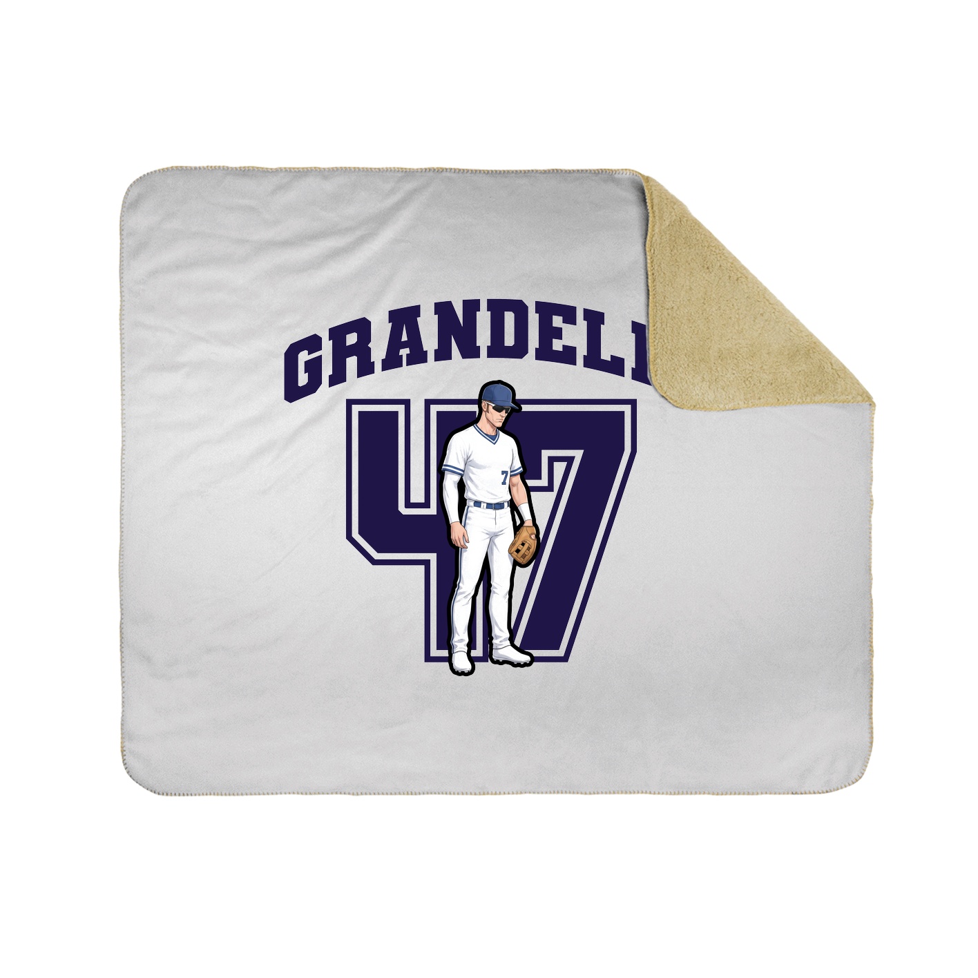 Throw Blanket — Number in White