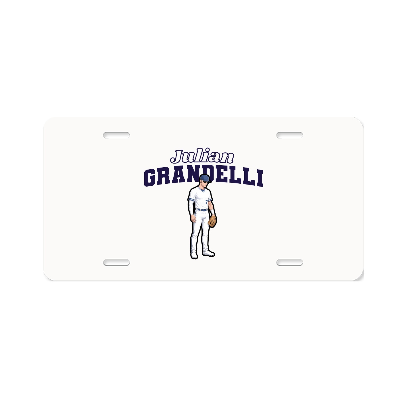 License Plate — Name Arch in Classic