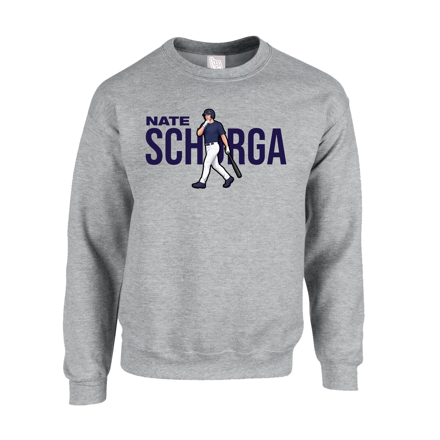 Fleece Crew — Player Name in Grey