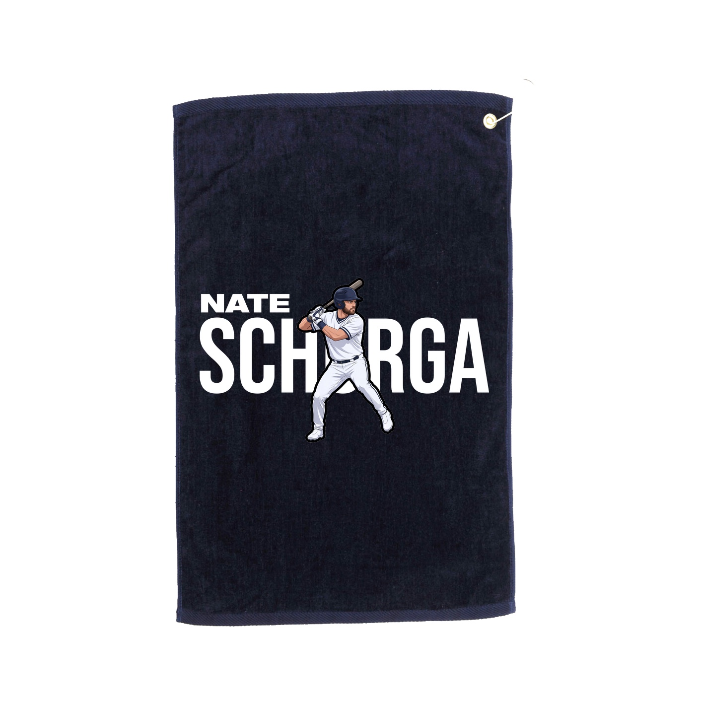 Golf Towel — Player Name in Navy