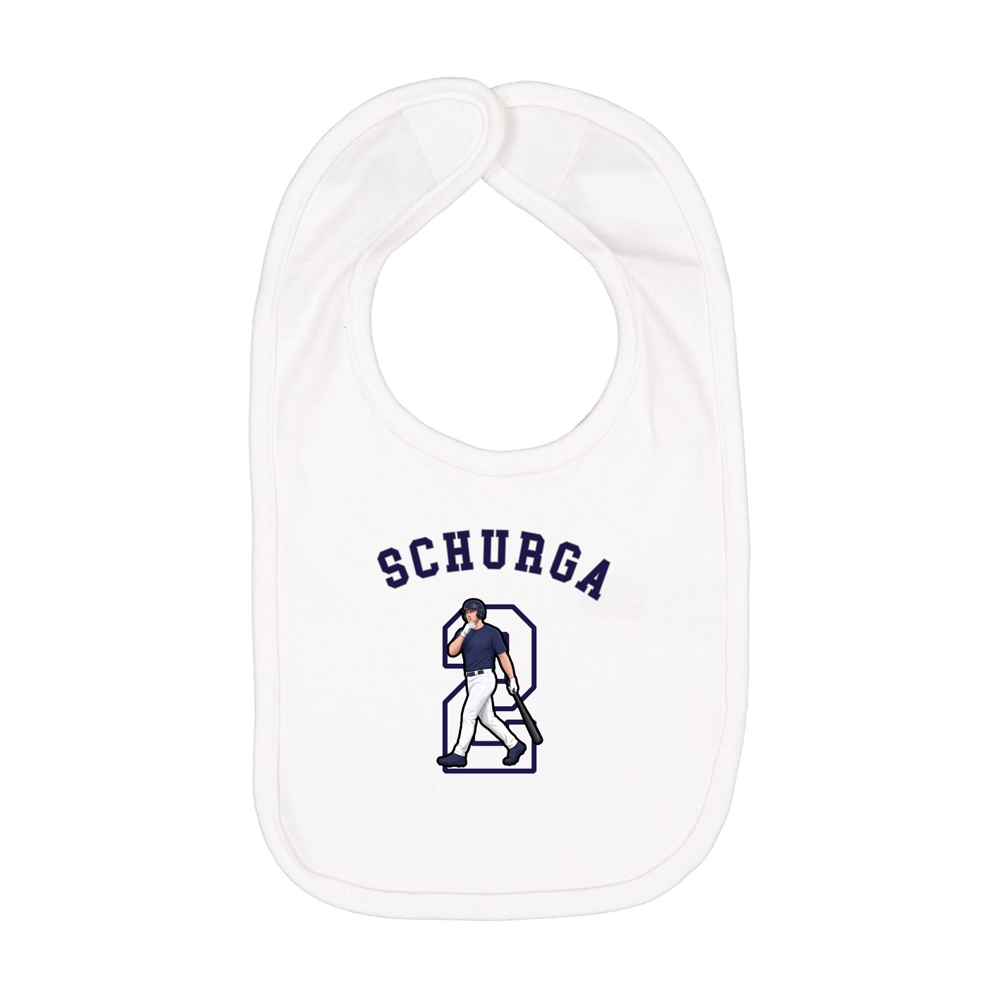 Infant Bib — Shirsey Arch in White